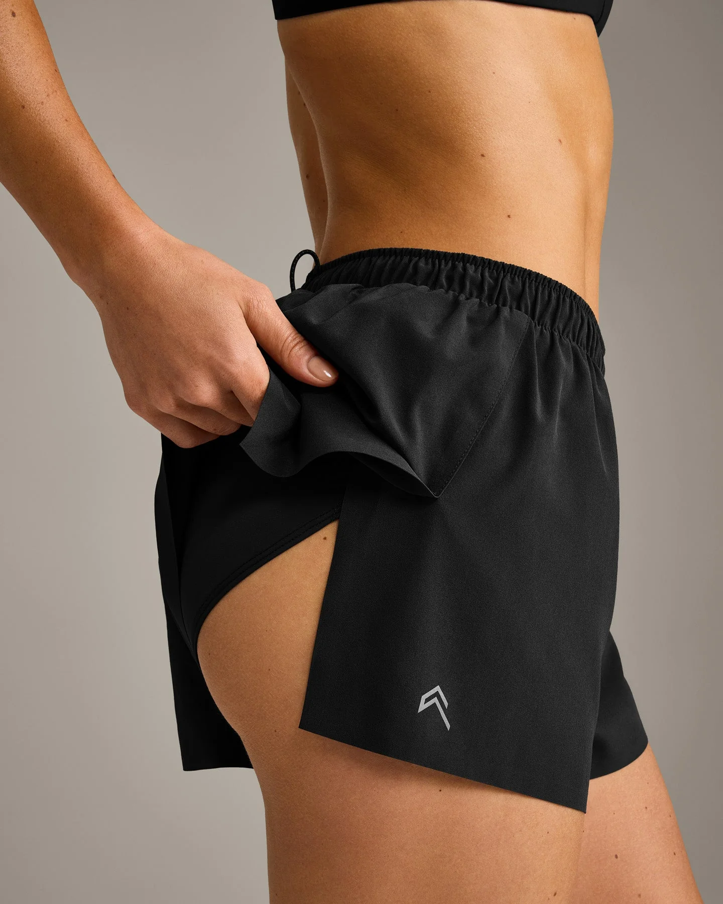 AirMove™ Lined Shorts 2" with Pocket and Reflective Logo | Black - Image 5