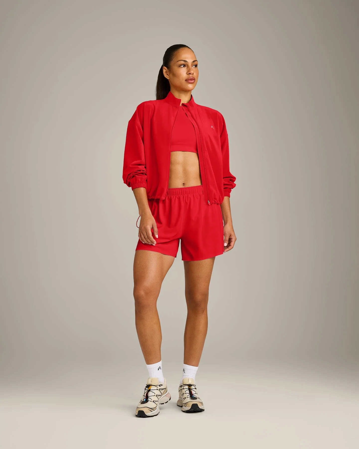 AirMove™ Lined Shorts 4" with Pocket New Branding | Fiery Red - Image 3