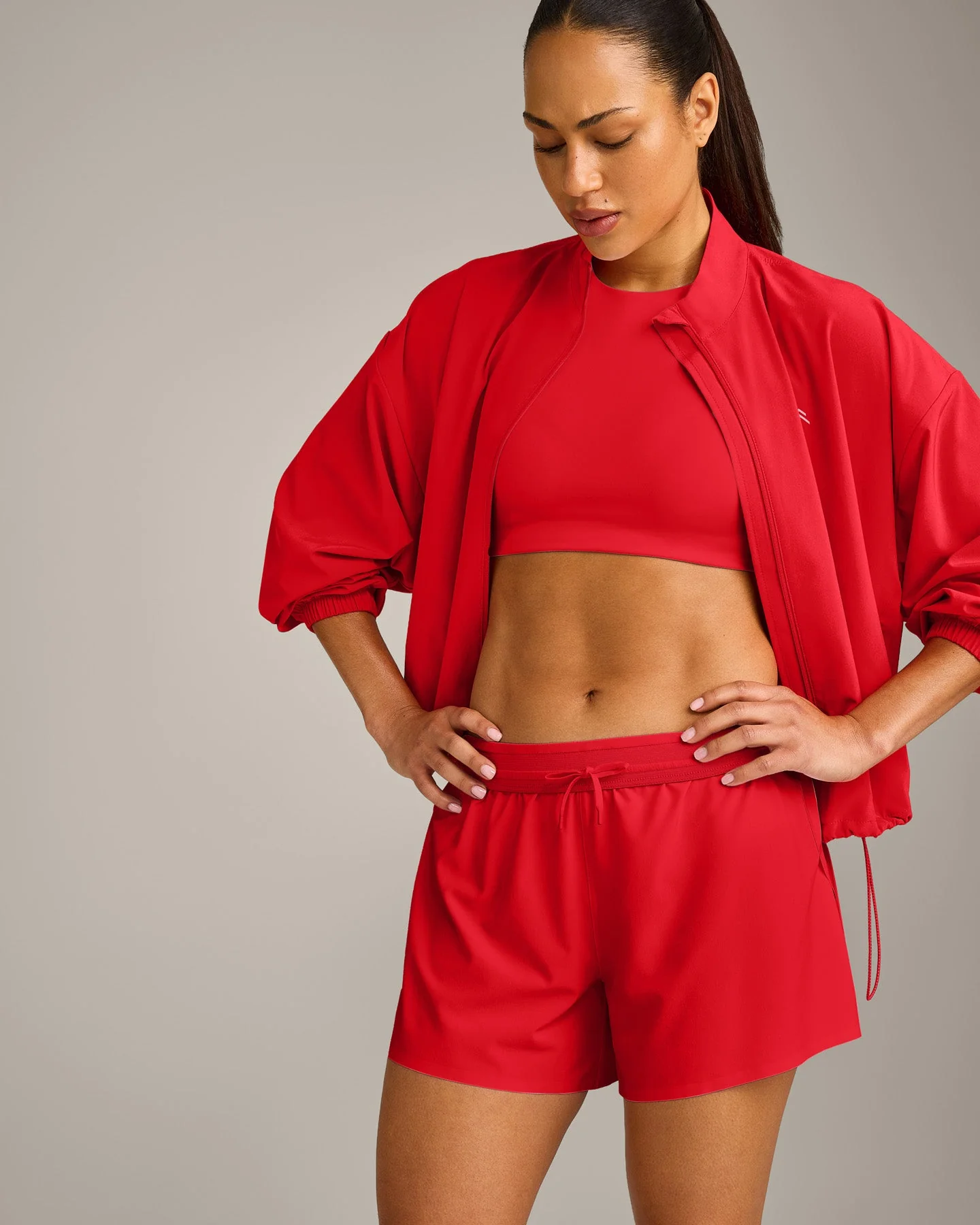 AirMove™ Lined Shorts 4" with Pocket New Branding | Fiery Red - Image 4