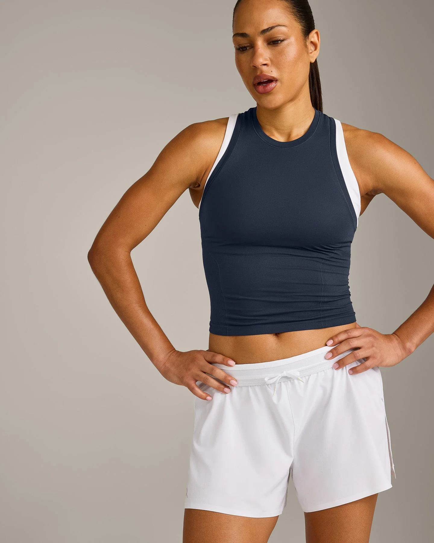 AirMove™ Lined Shorts 4" with Pocket New Branding | White - Image 6