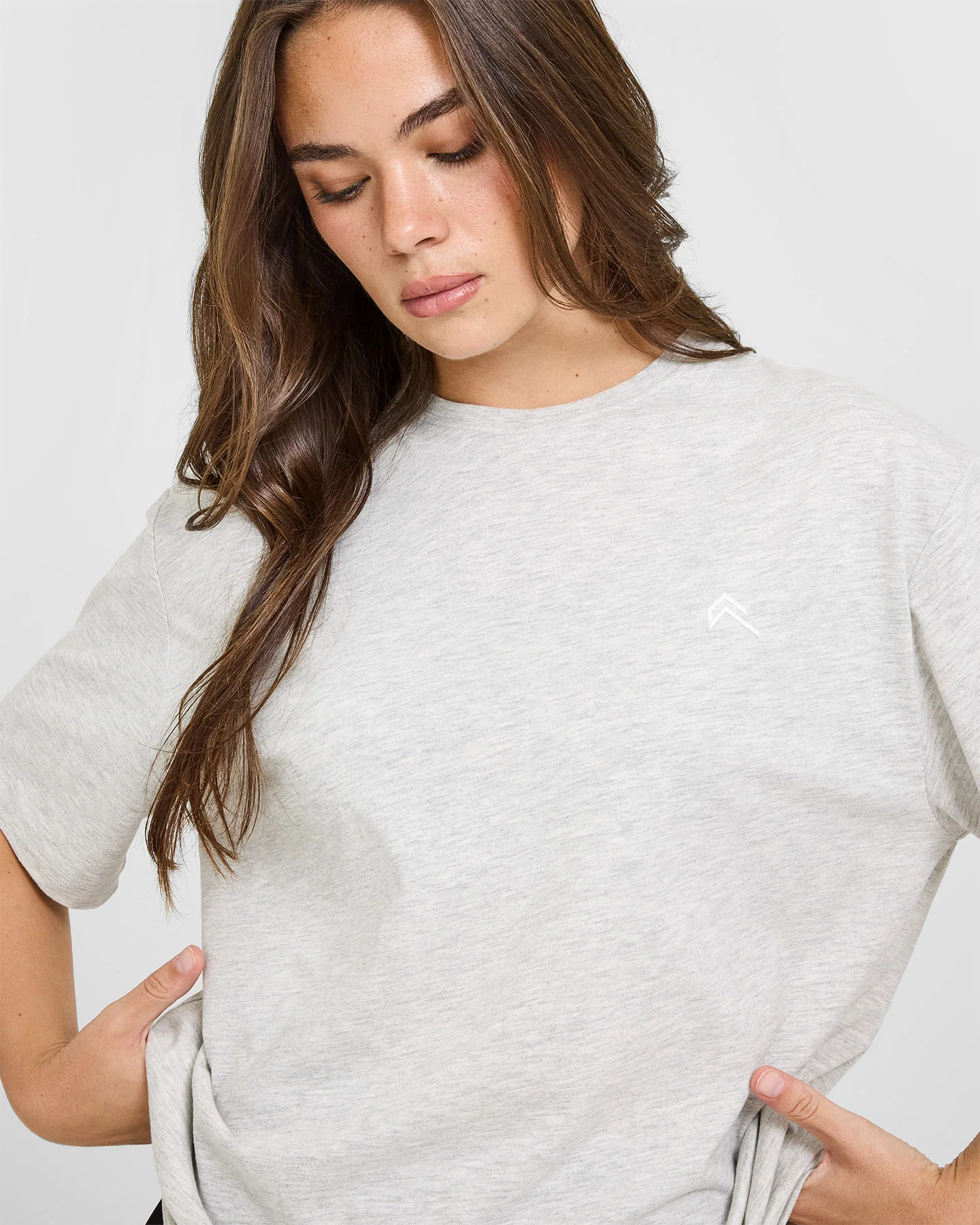 Classic Oversized Lightweight T-Shirt | Grey Marl - Image 5