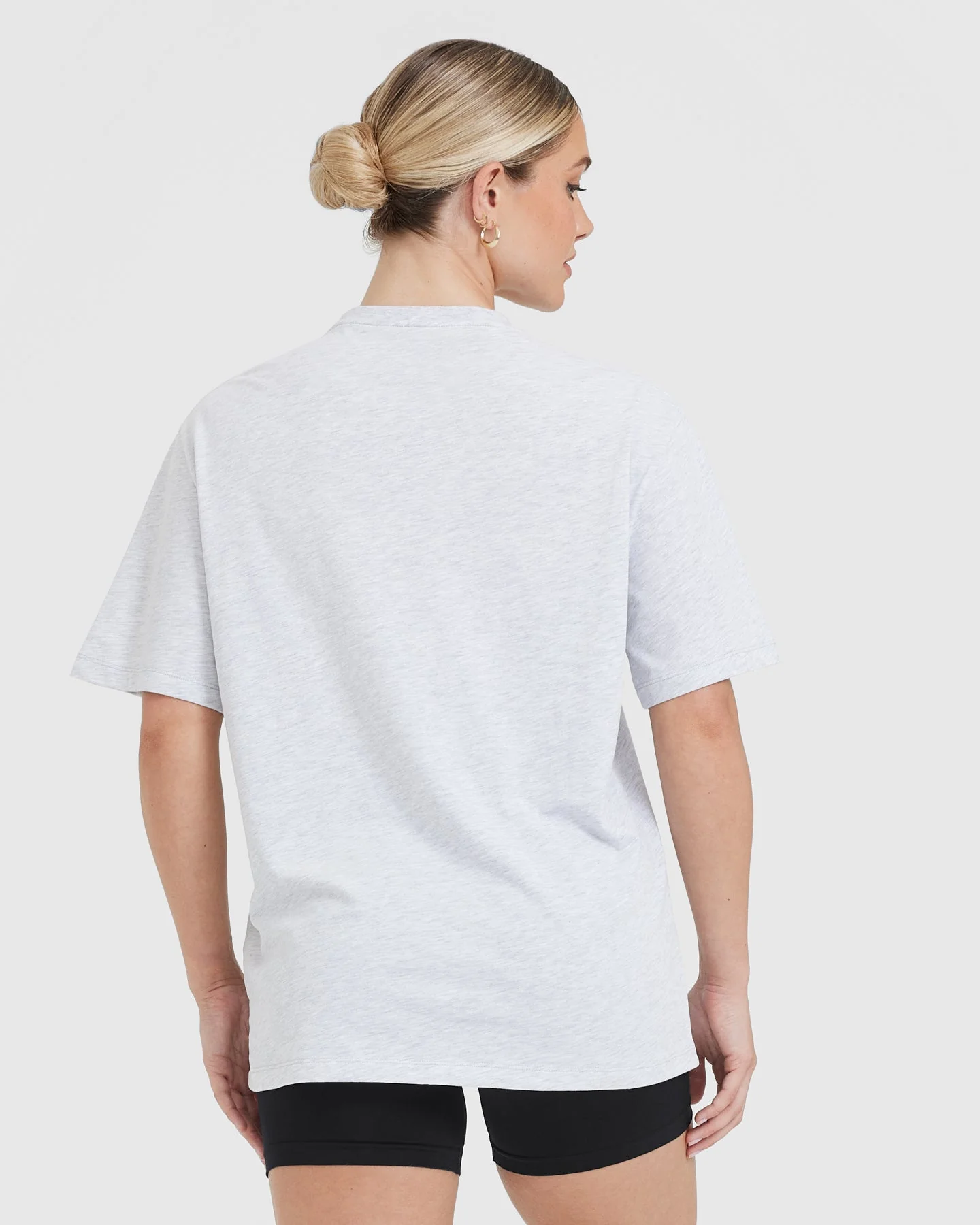 Classic Oversized Lightweight T-Shirt | Light Grey Marl - Image 2