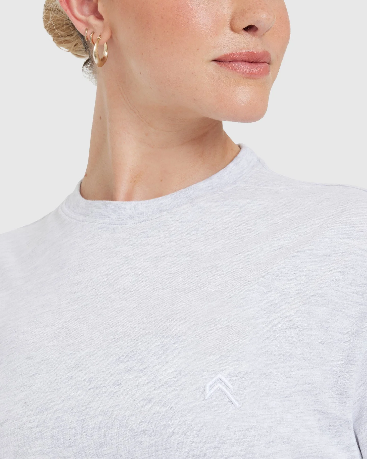 Classic Oversized Lightweight T-Shirt | Light Grey Marl - Image 4