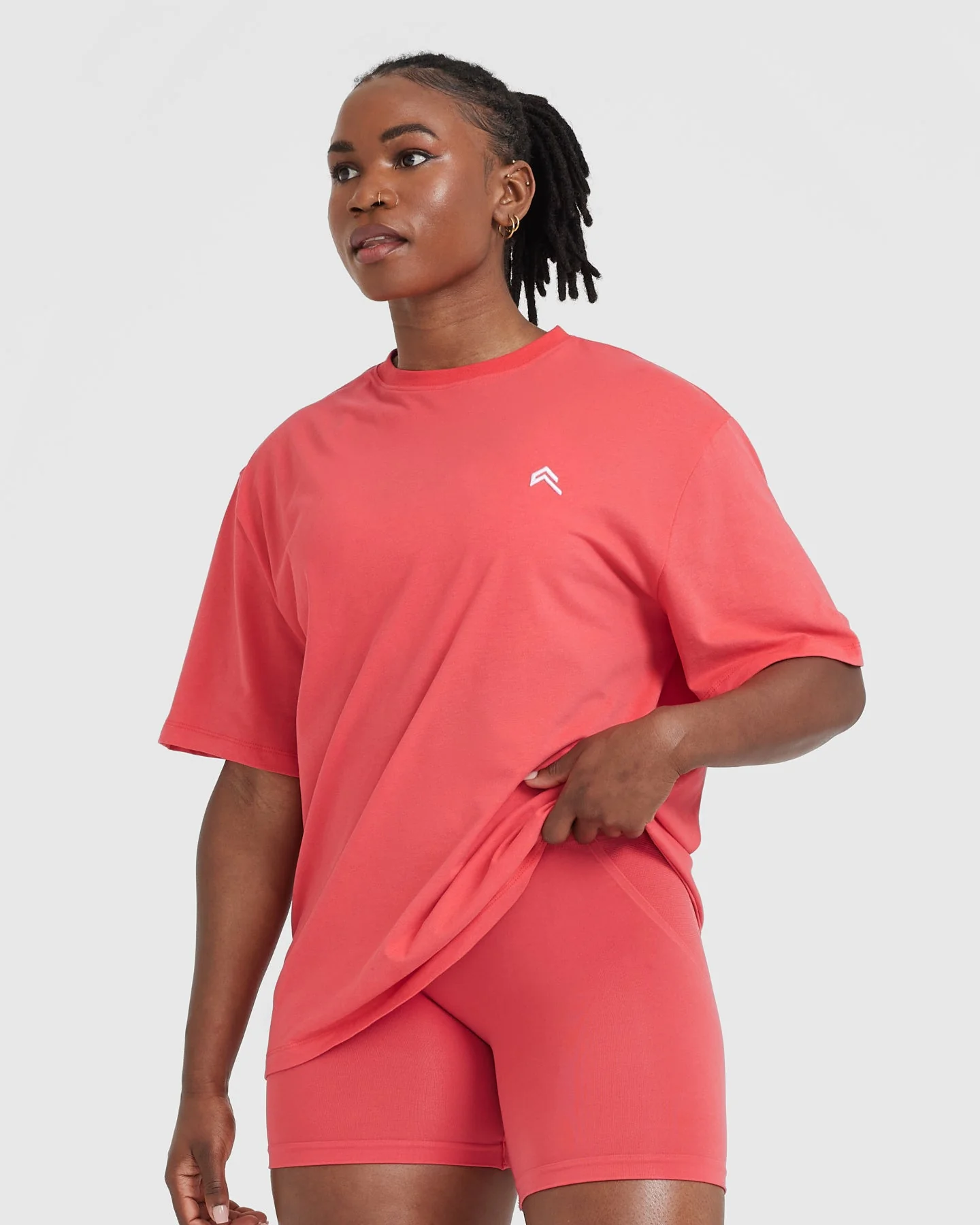 Classic Oversized Lightweight T-Shirt | Washed Sweet Red - Image 3