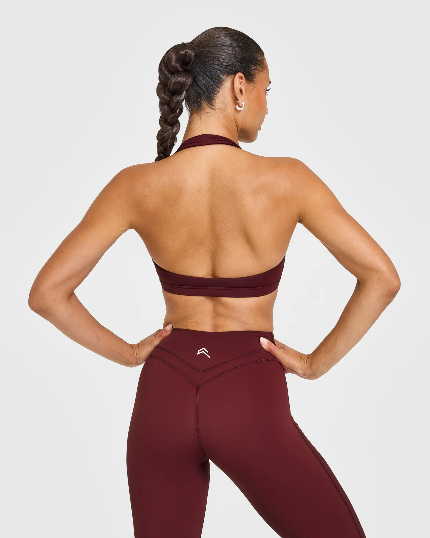 EasyLift™ Halter Bralette with White Logo | Rosewood - Image 6