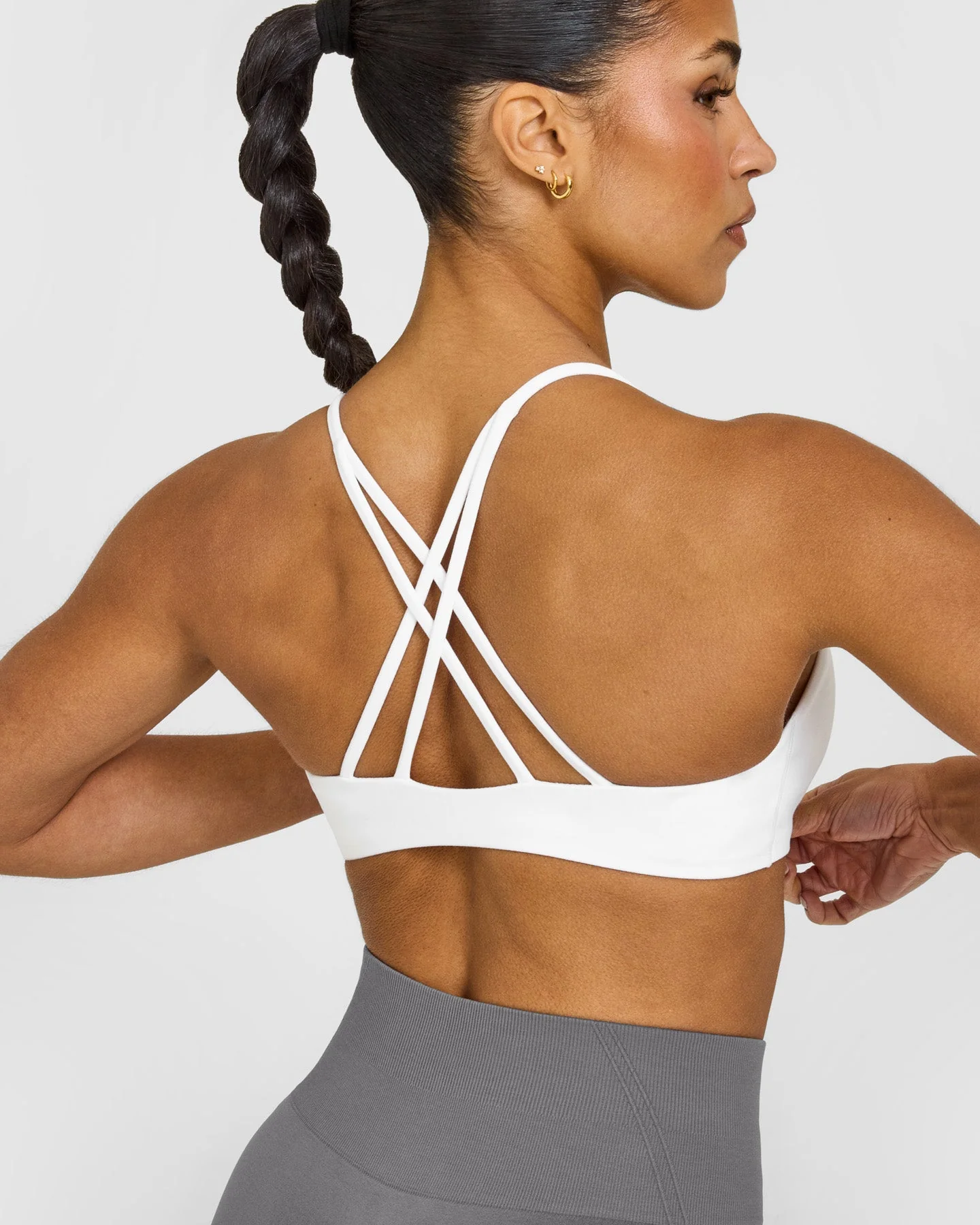 EasyLift™ Strappy Sports Bra | White - Image 5