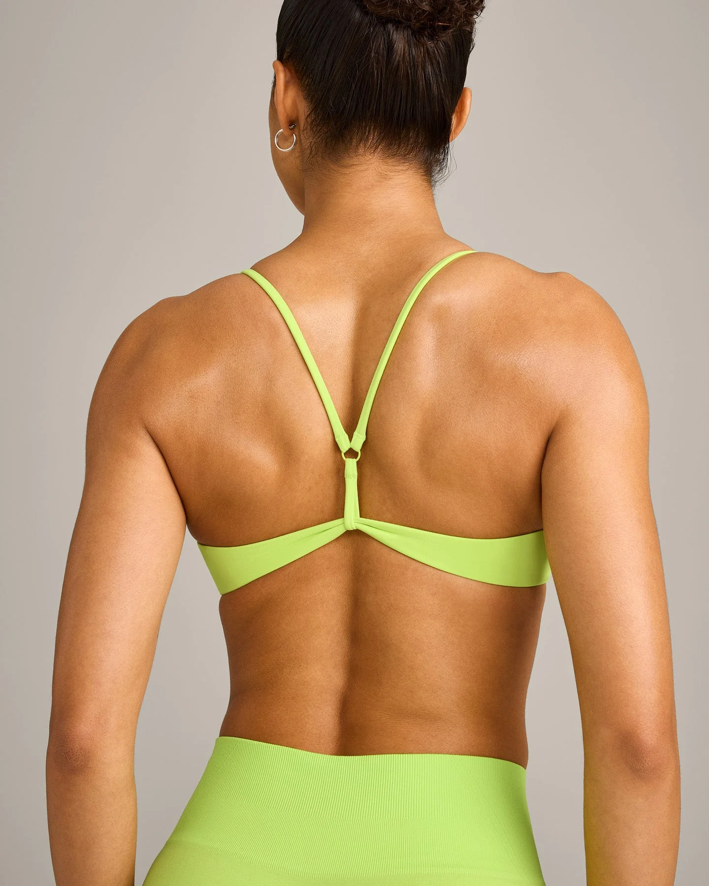 EasyLift™ Ultra Minimal Bralette with Grey Logo | Citrus Green - Image 4