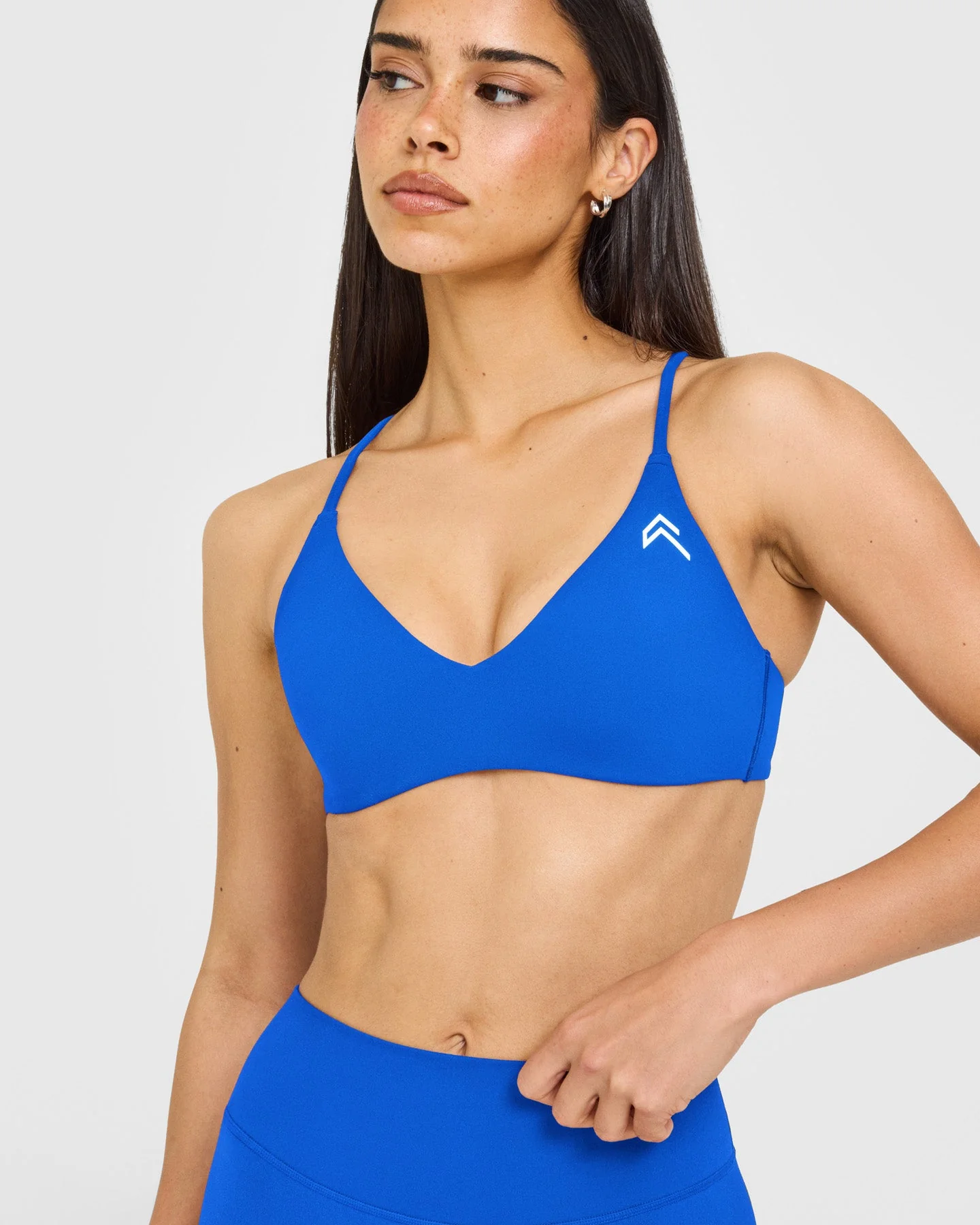EasyLift™ Ultra Minimal Bralette with White Logo | Cobalt Blue - Image 5