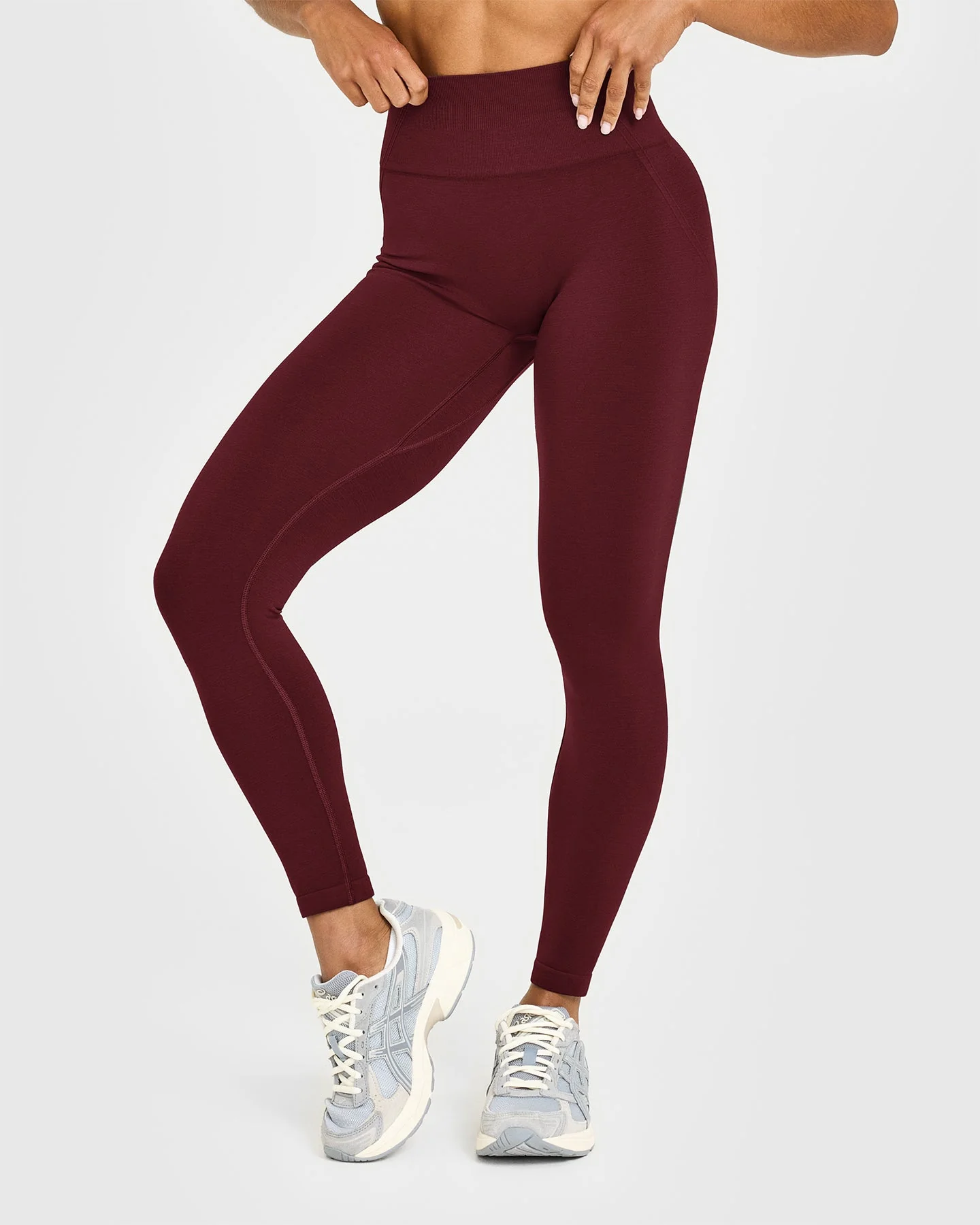 EffortlessLift™ Seamless Leggings with White Logo | Rosewood - Image 2