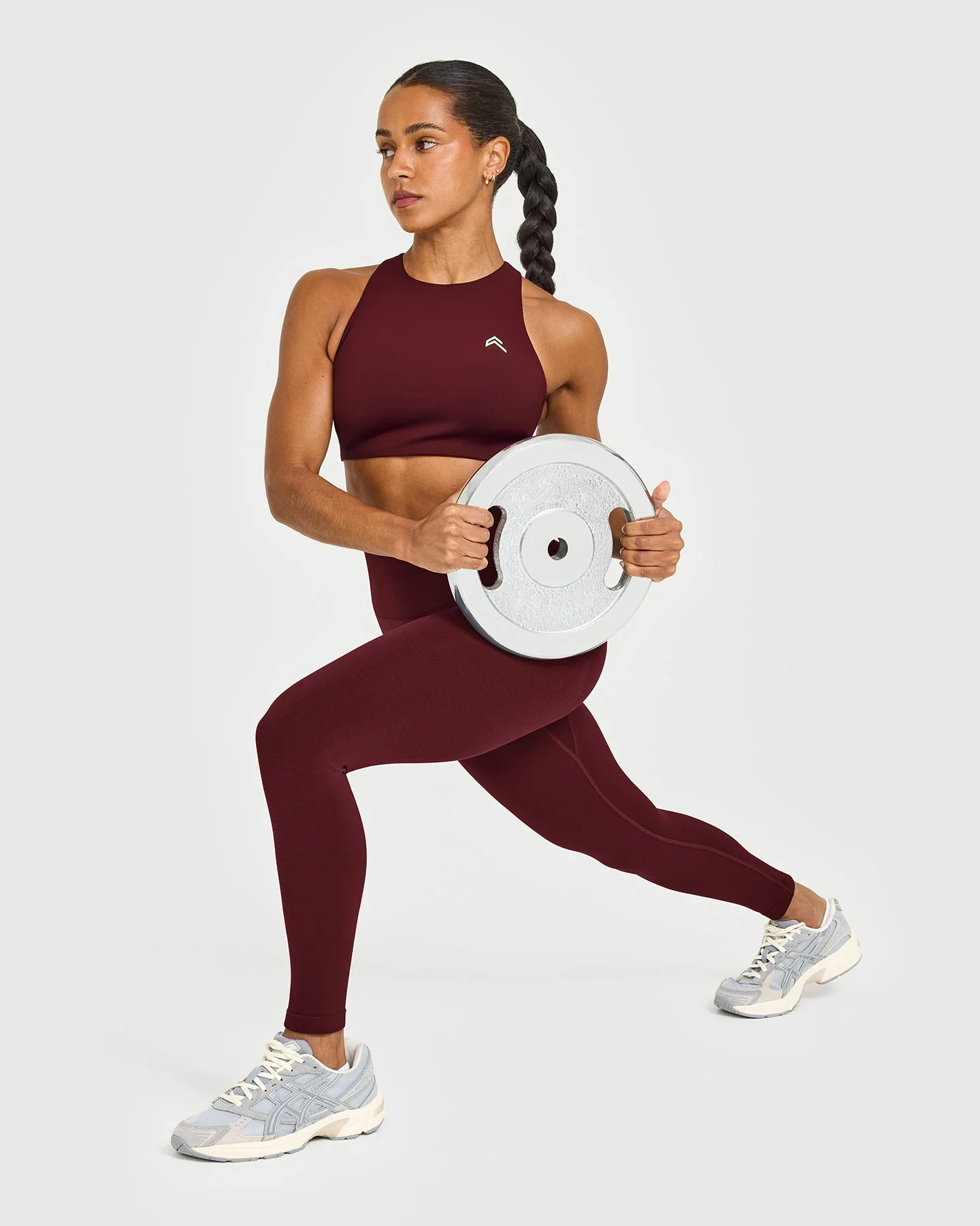 EffortlessLift™ Seamless Leggings with White Logo | Rosewood - Image 6