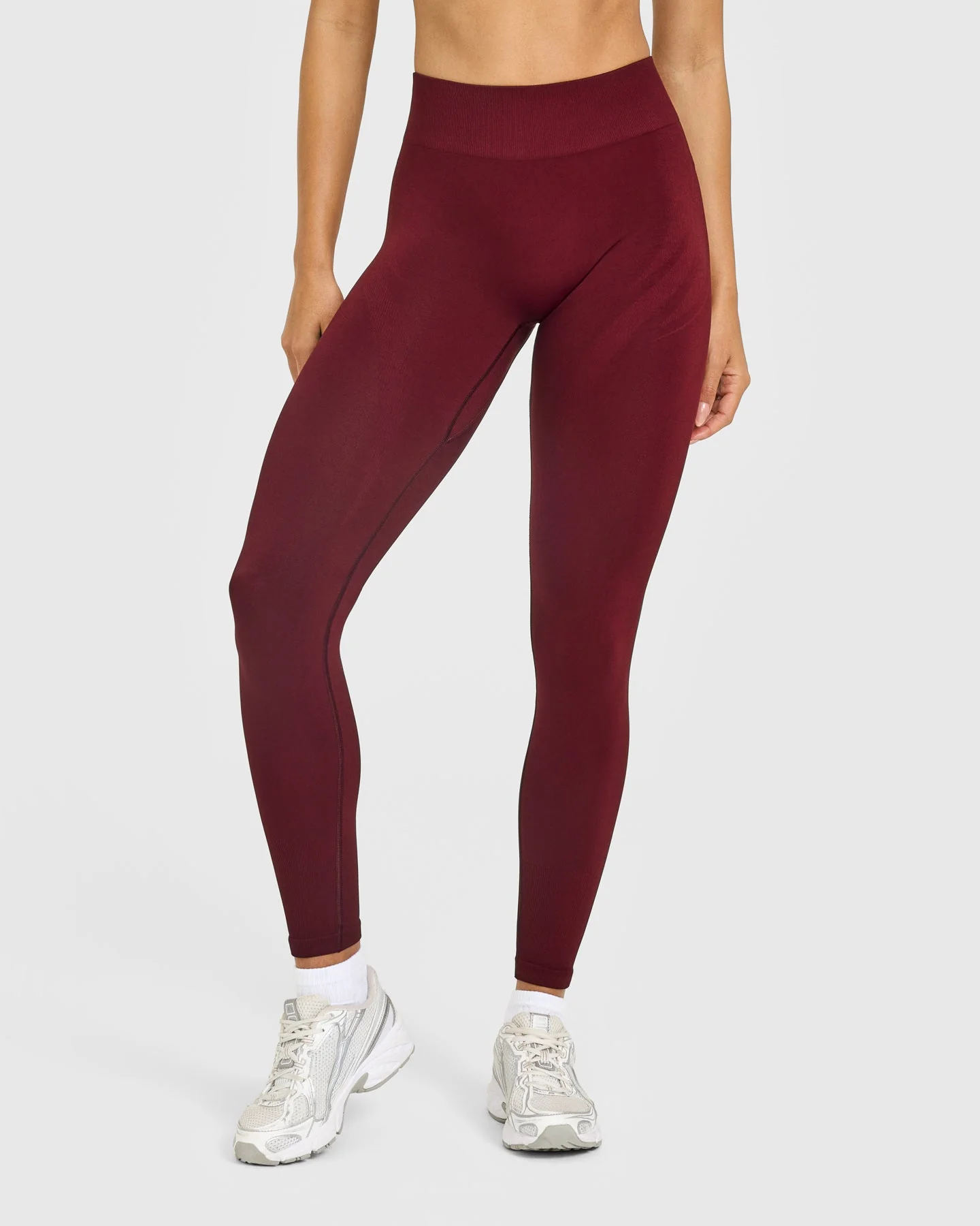 EnhanceLift™ Seamless Leggings with White Logo | Rosewood - Image 2