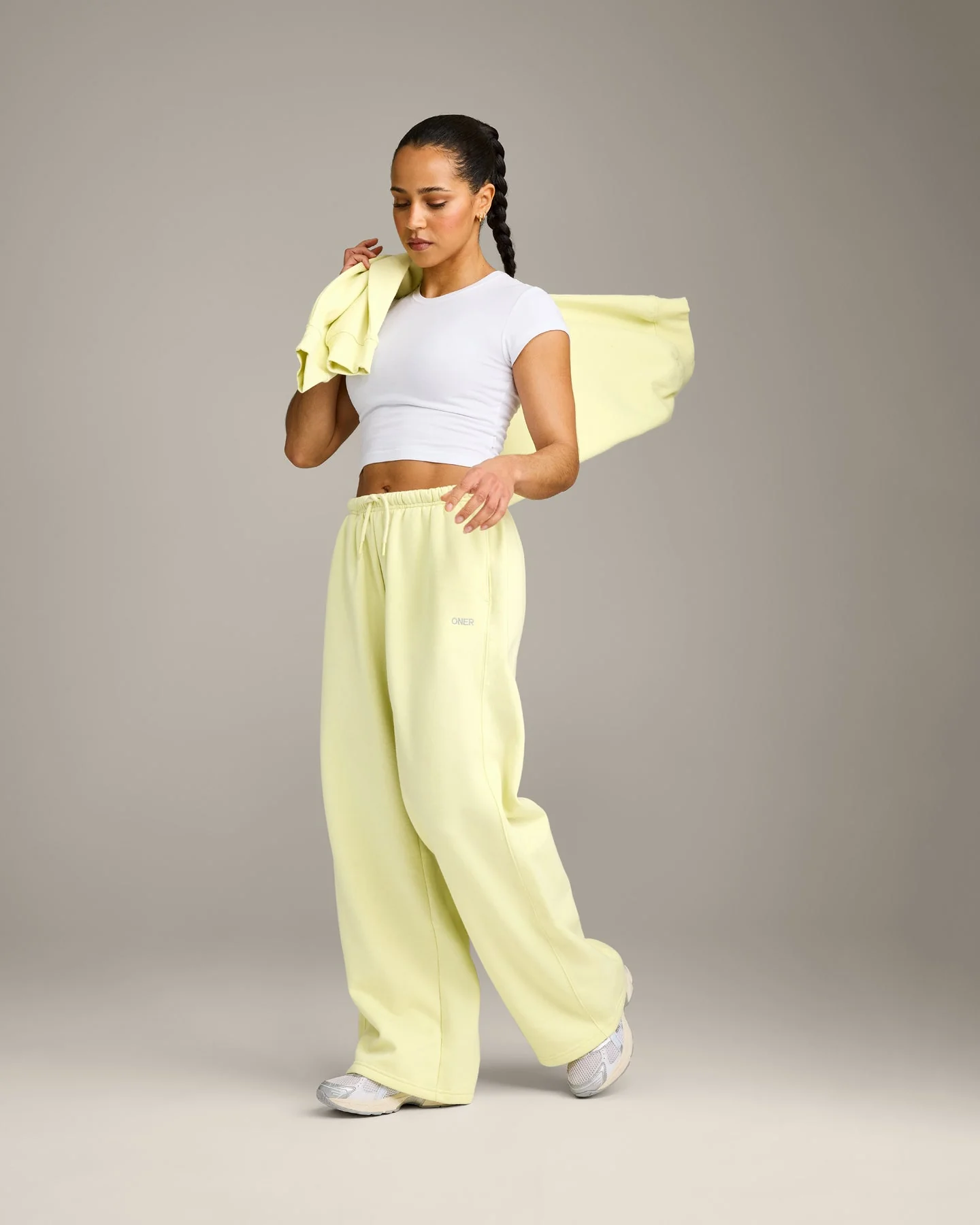 Foundations All Season Straight Leg Joggers | Pastel Yellow - Image 3