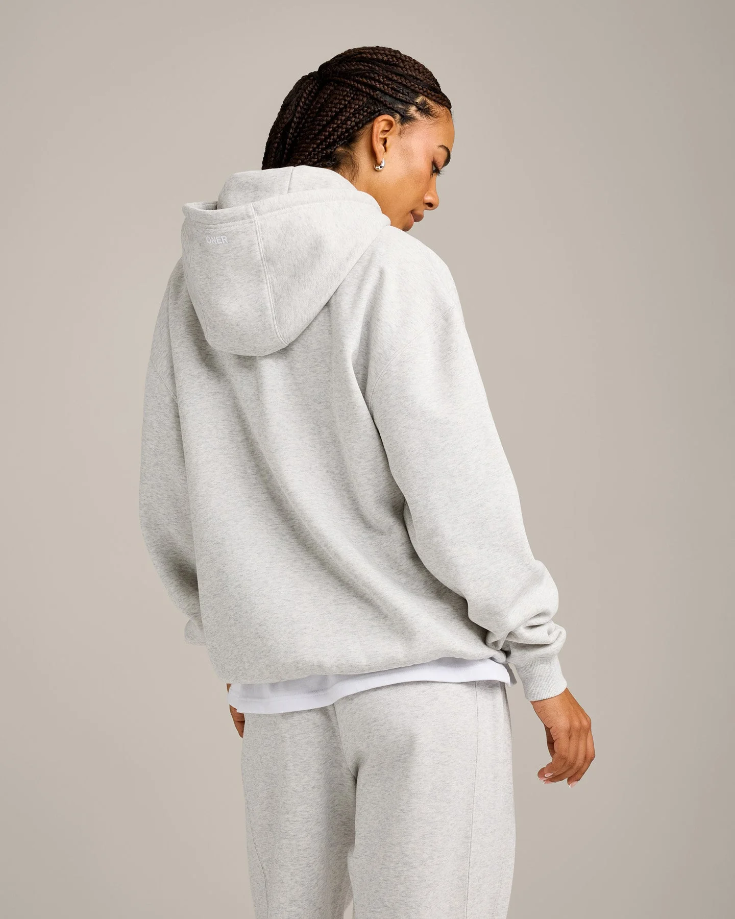 Foundations Cosy Hoodie | Light Grey Marl - Image 2