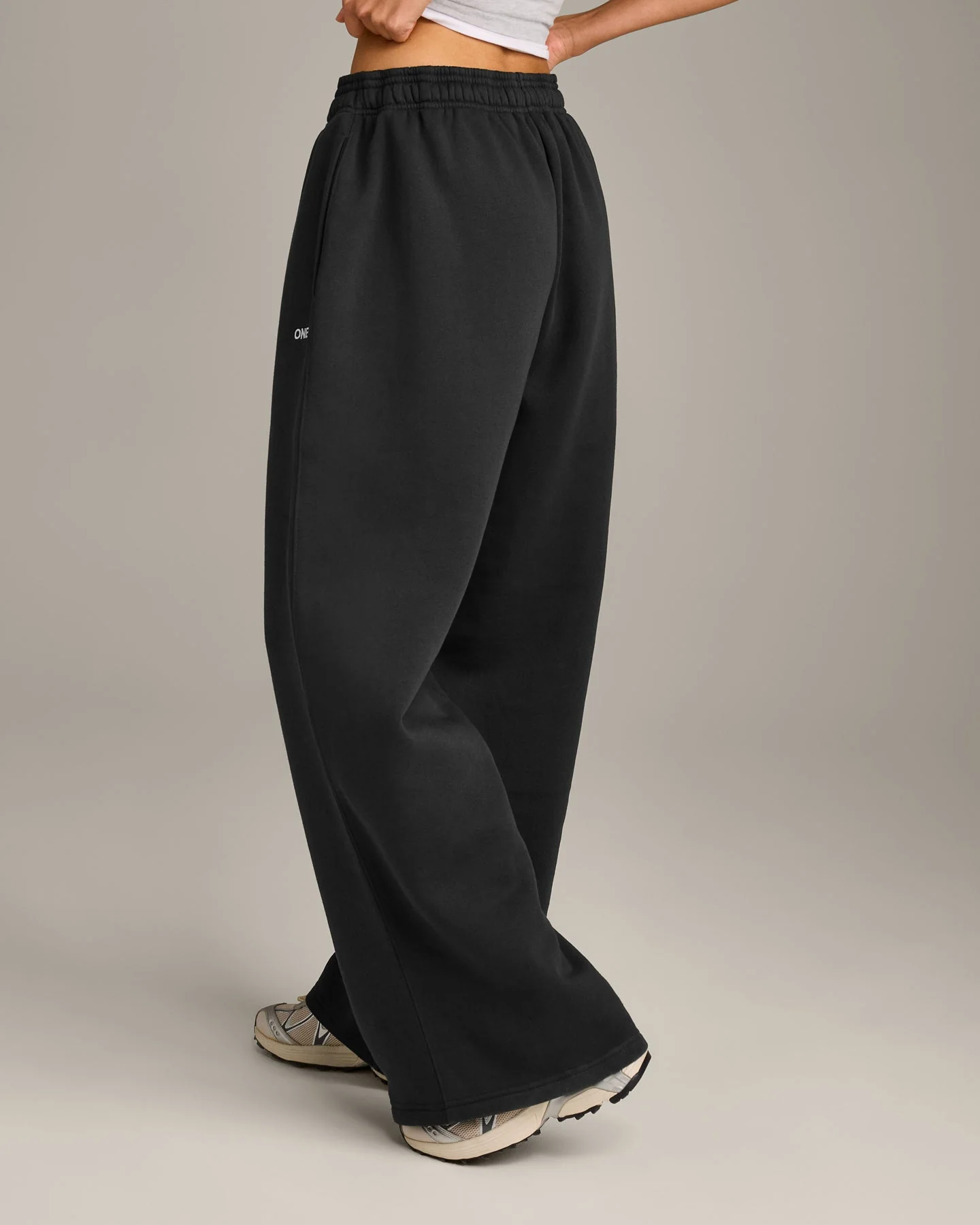 Foundations Cosy Oversized Straight Leg Joggers | Soft Black - Image 2