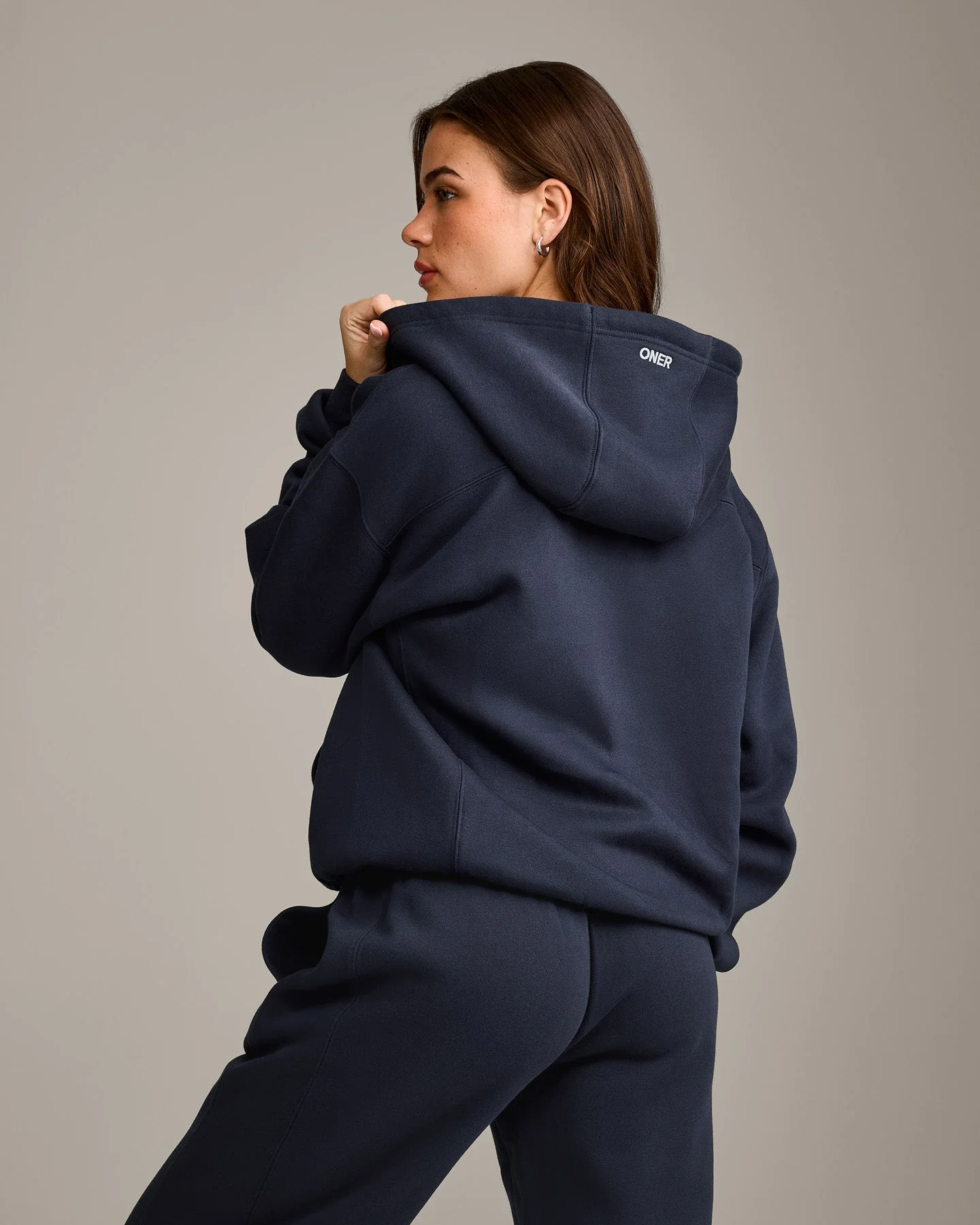 Foundations Cosy Zip Through Hoodie | True Blue - Image 2