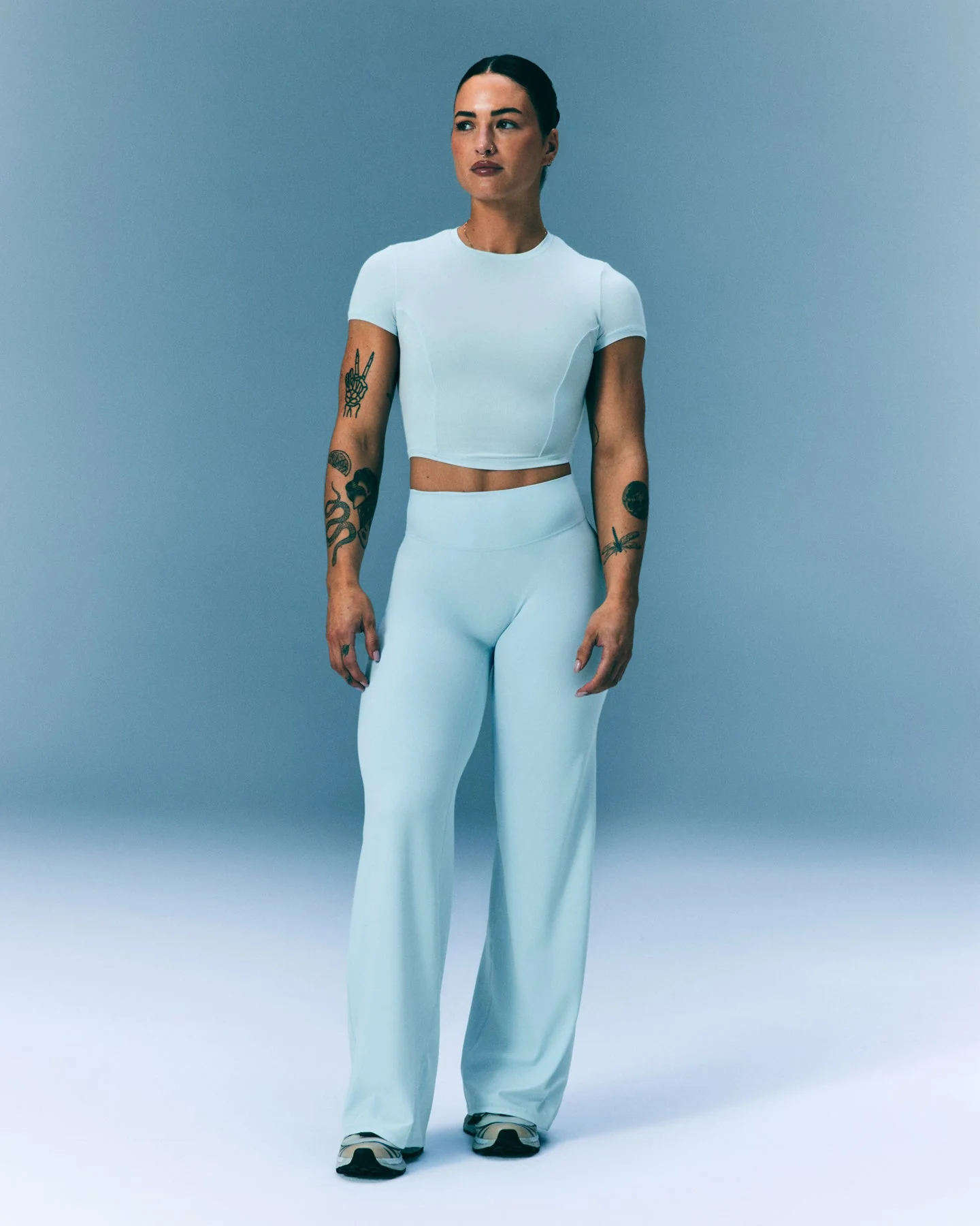 Mellow™ Motion Crew Neck Mid Top | Cloud Blue - Image 2