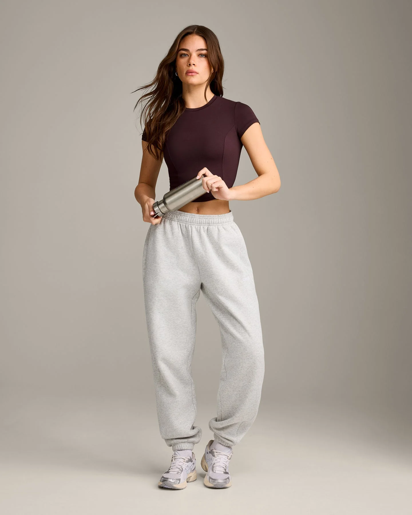 Mellow™ Motion Crew Neck Mid Top | Plum Brown - Image 3