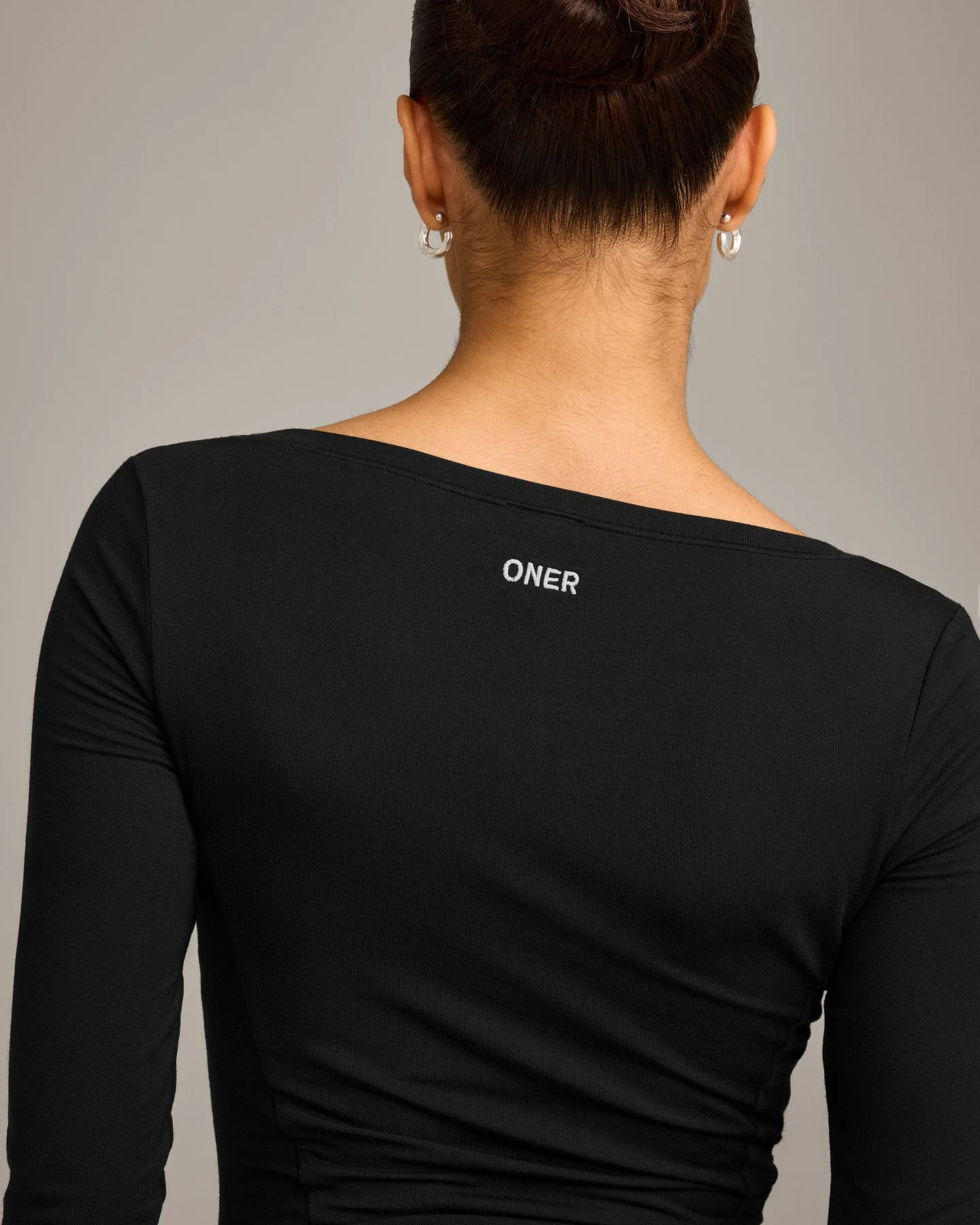 Mellow™ Motion Wide V Neck Long Sleeve Top | Black - Image 5