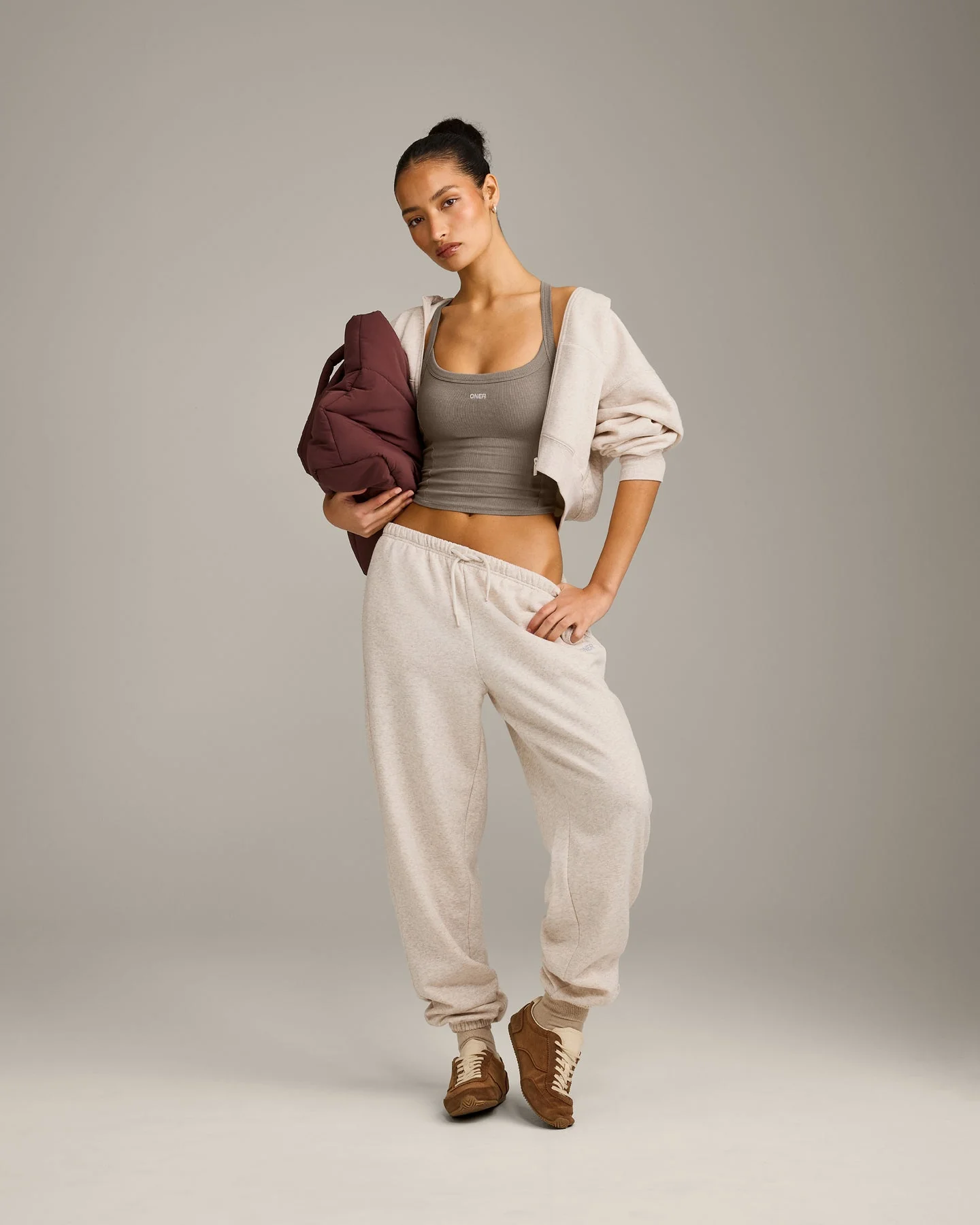 Mellowâ„¢ Rib Racer Back Mid Vest with Built in Bra Shelf | Warm Minky - Image 3