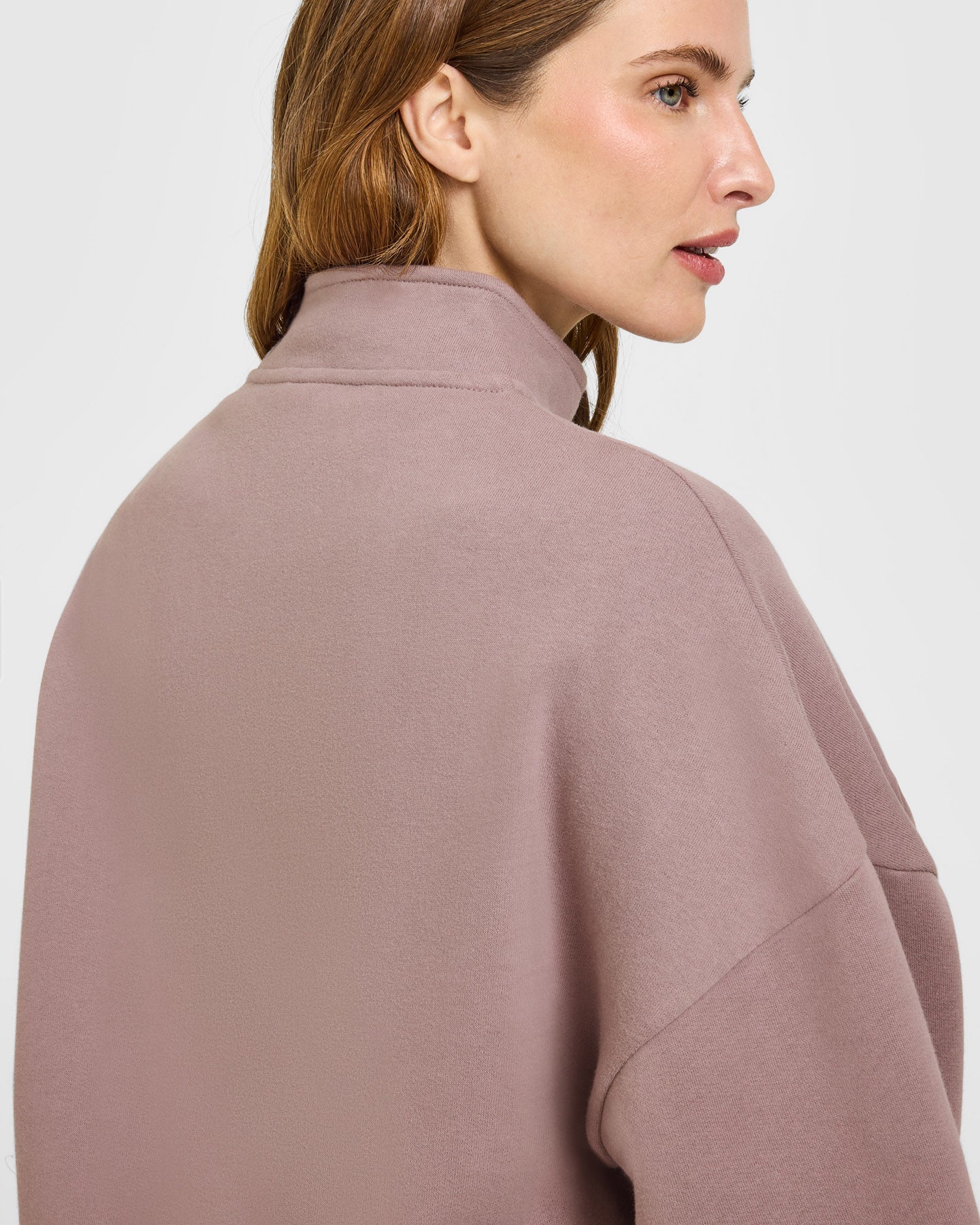 Mid Weight 1/4 Zip Sweatshirt | Dusty Purple - Image 4