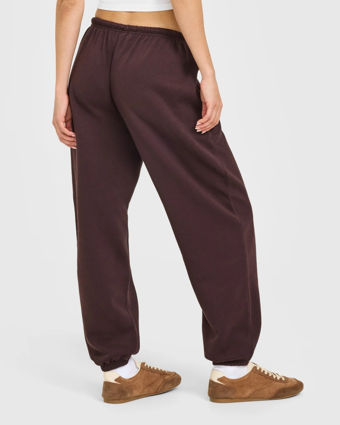 Mid Weight Relaxed Joggers | Plum Brown - Image 2