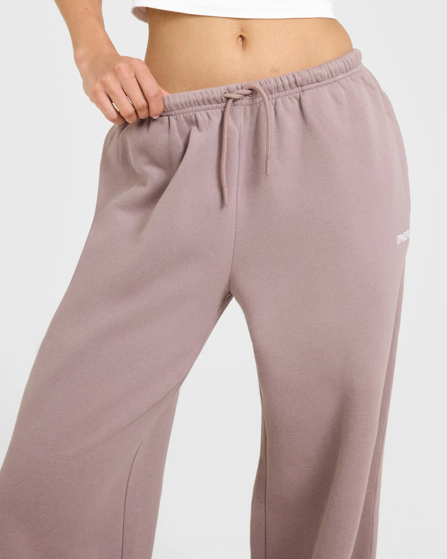 Mid Weight Relaxed Straight Leg Joggers | Dusty Purple - Image 2