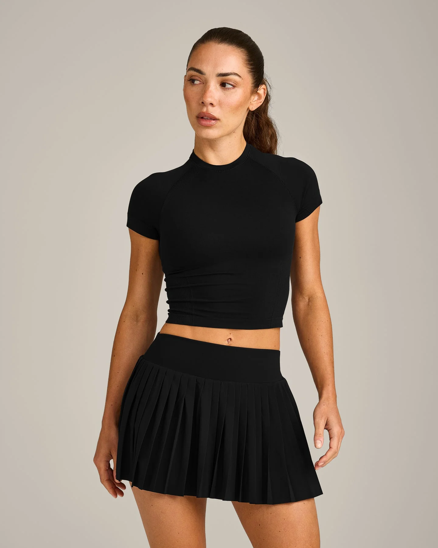 Oner Seamless Fitted Top | Black