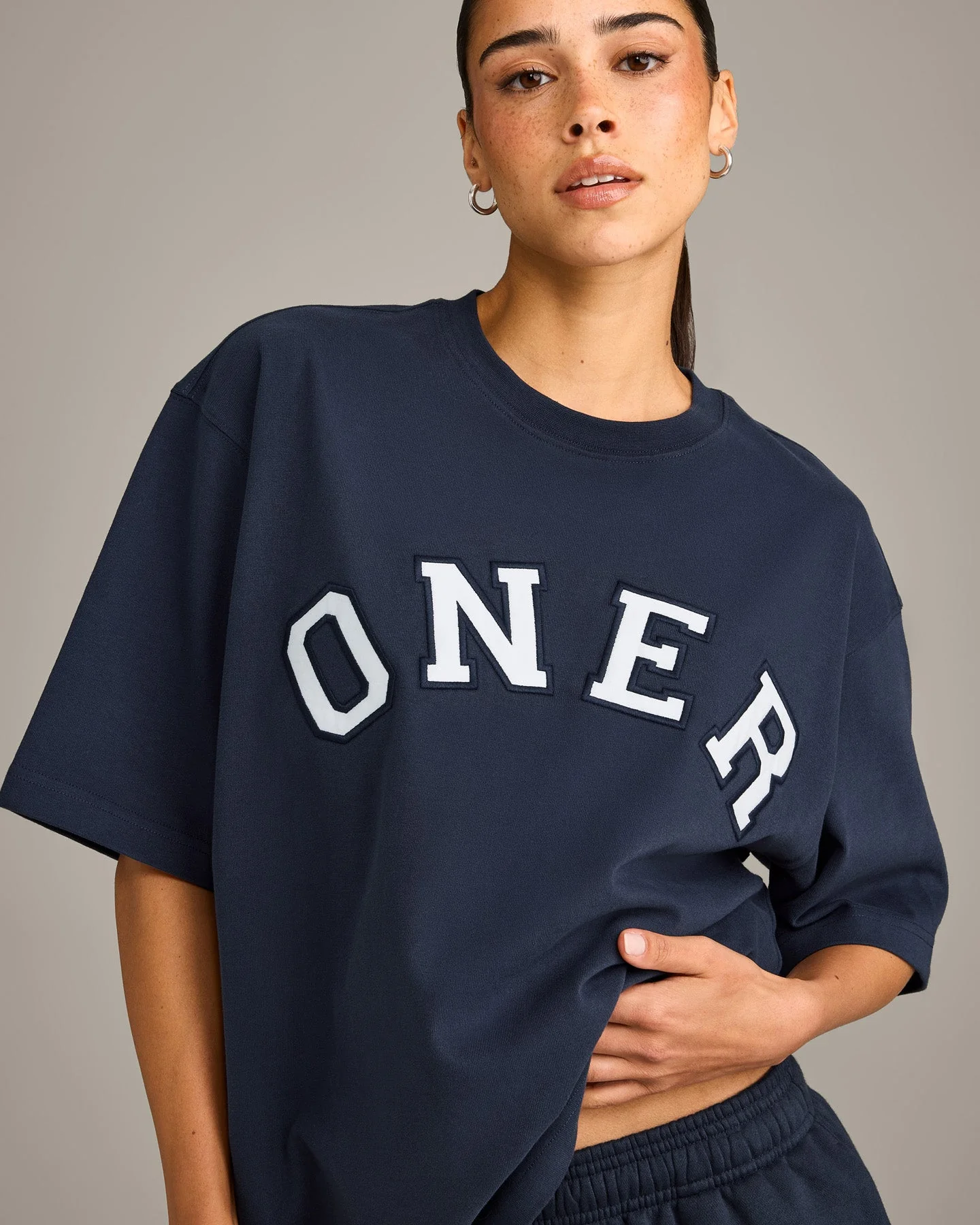 Oversized Girlfriend Washed T-Shirt | True Blue - Image 2