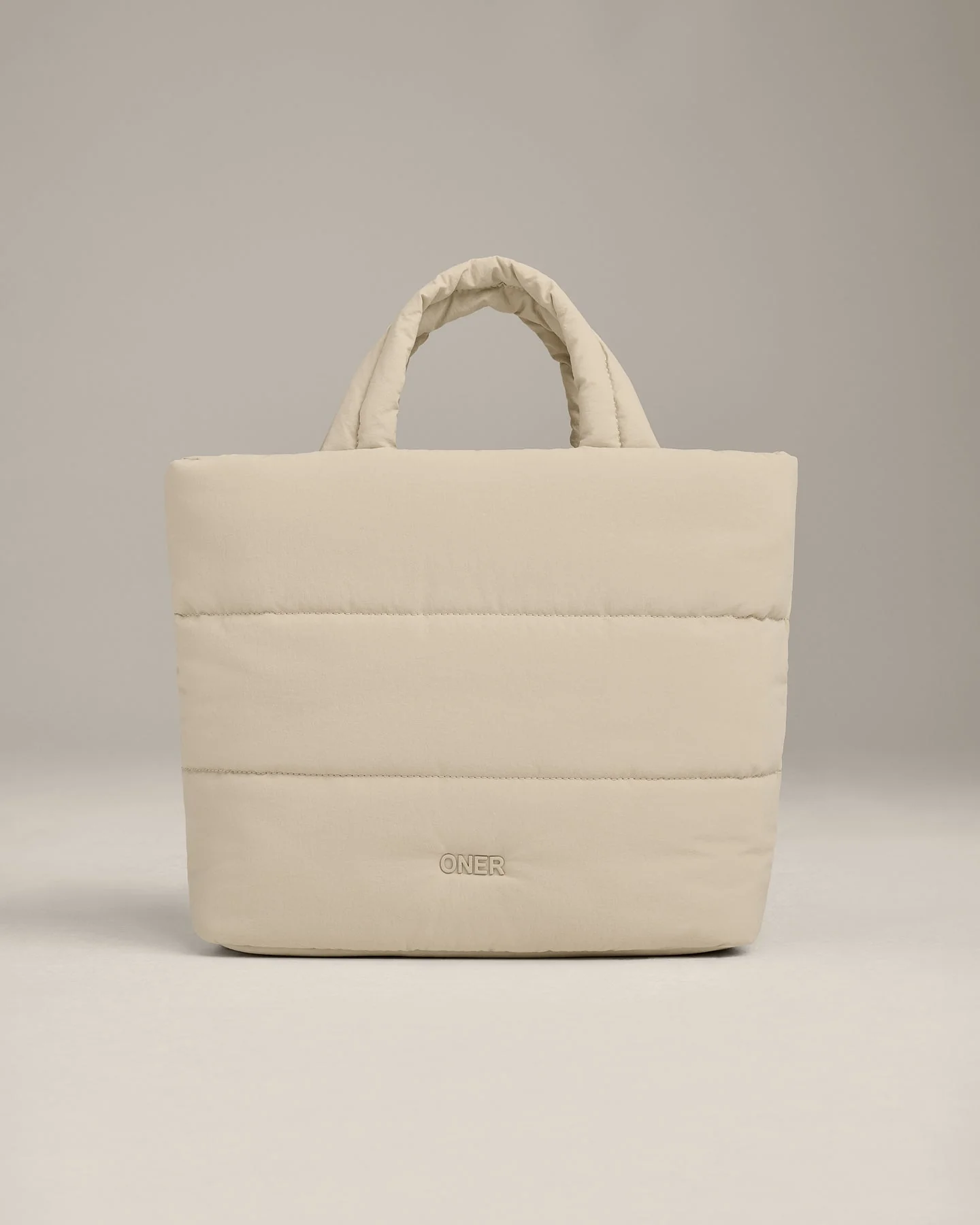 Quilted Midi Tote | Oatmeal
