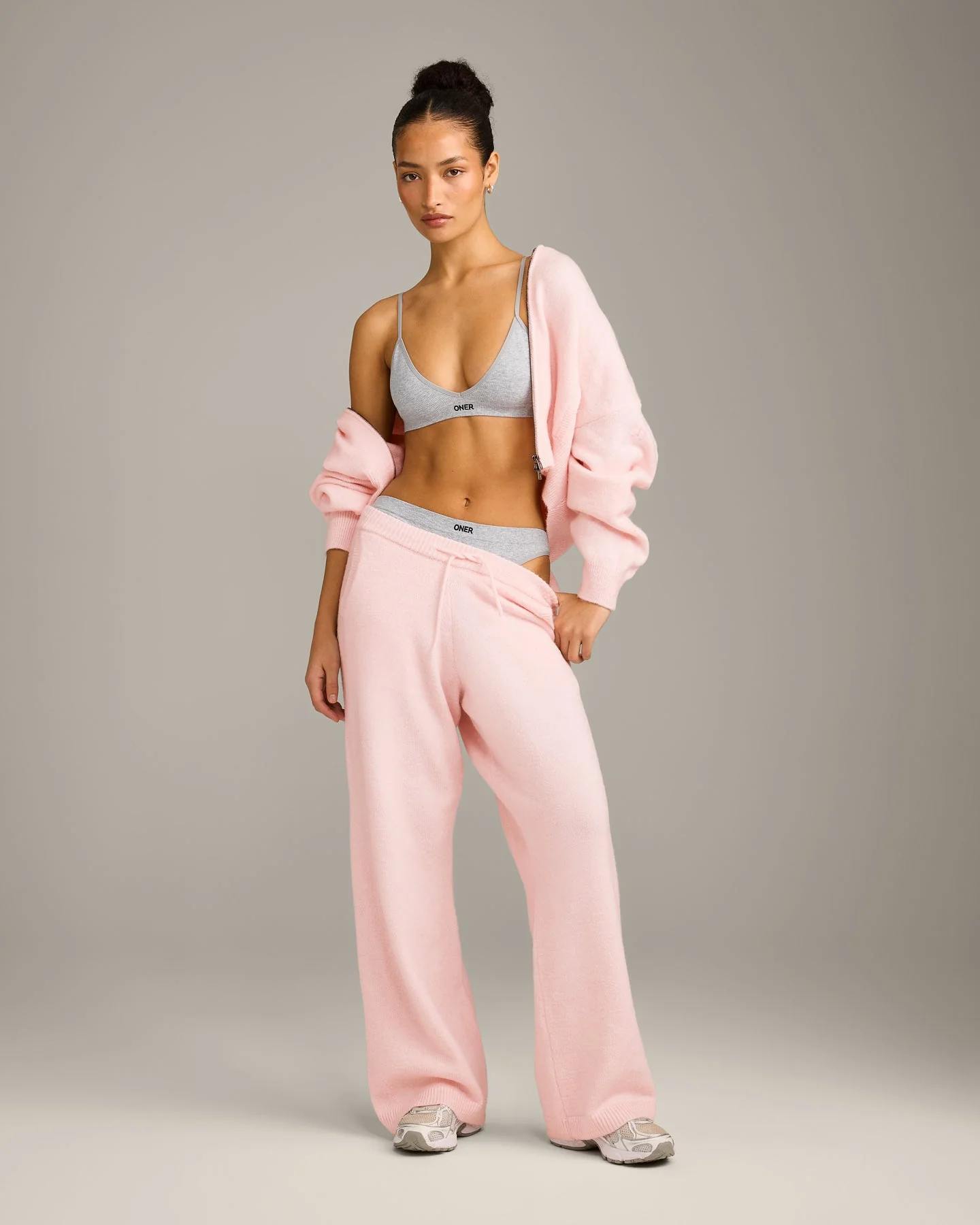 Seamless Strappy Bralette | Grey Marl - Image 3