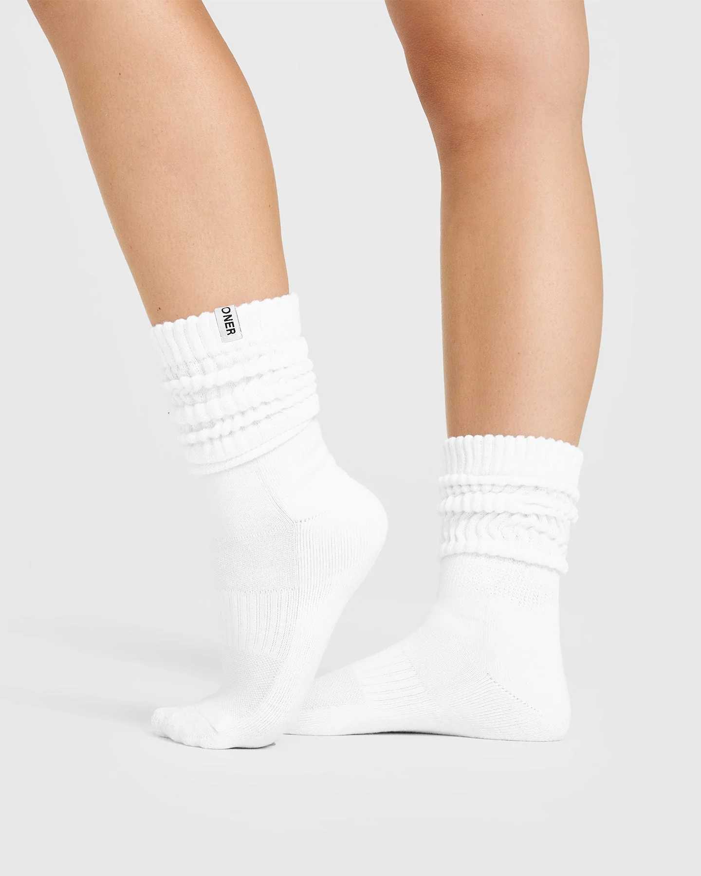 Slouchy Lounge Socks 2 Pack | Sand/White - Image 4