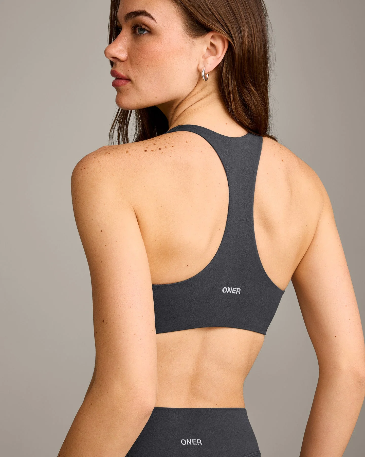 SoftMotion™ Bralette with Grey Logo | Coal - Image 5