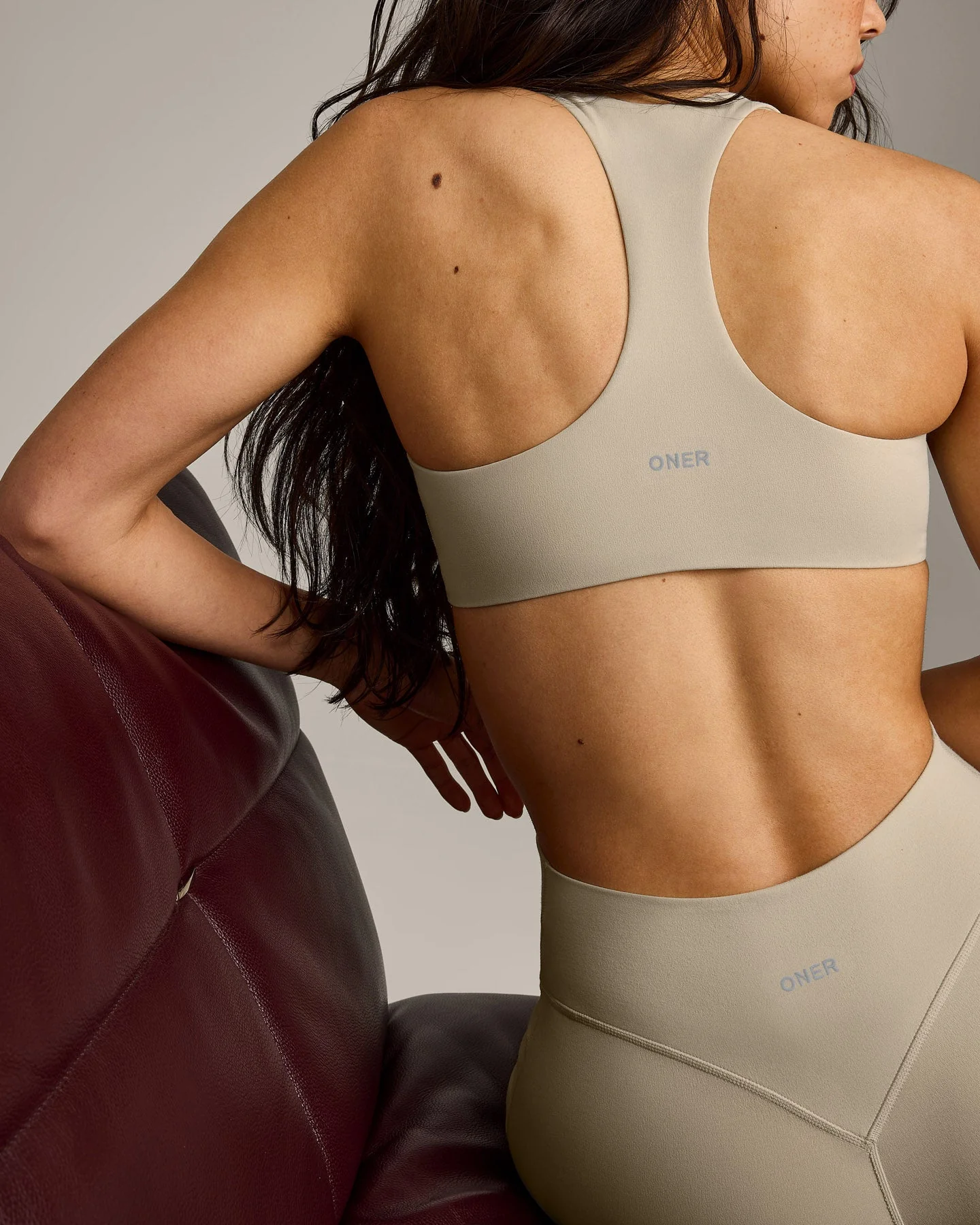 SoftMotion™ Bralette with Grey Logo | Oatmeal - Image 5