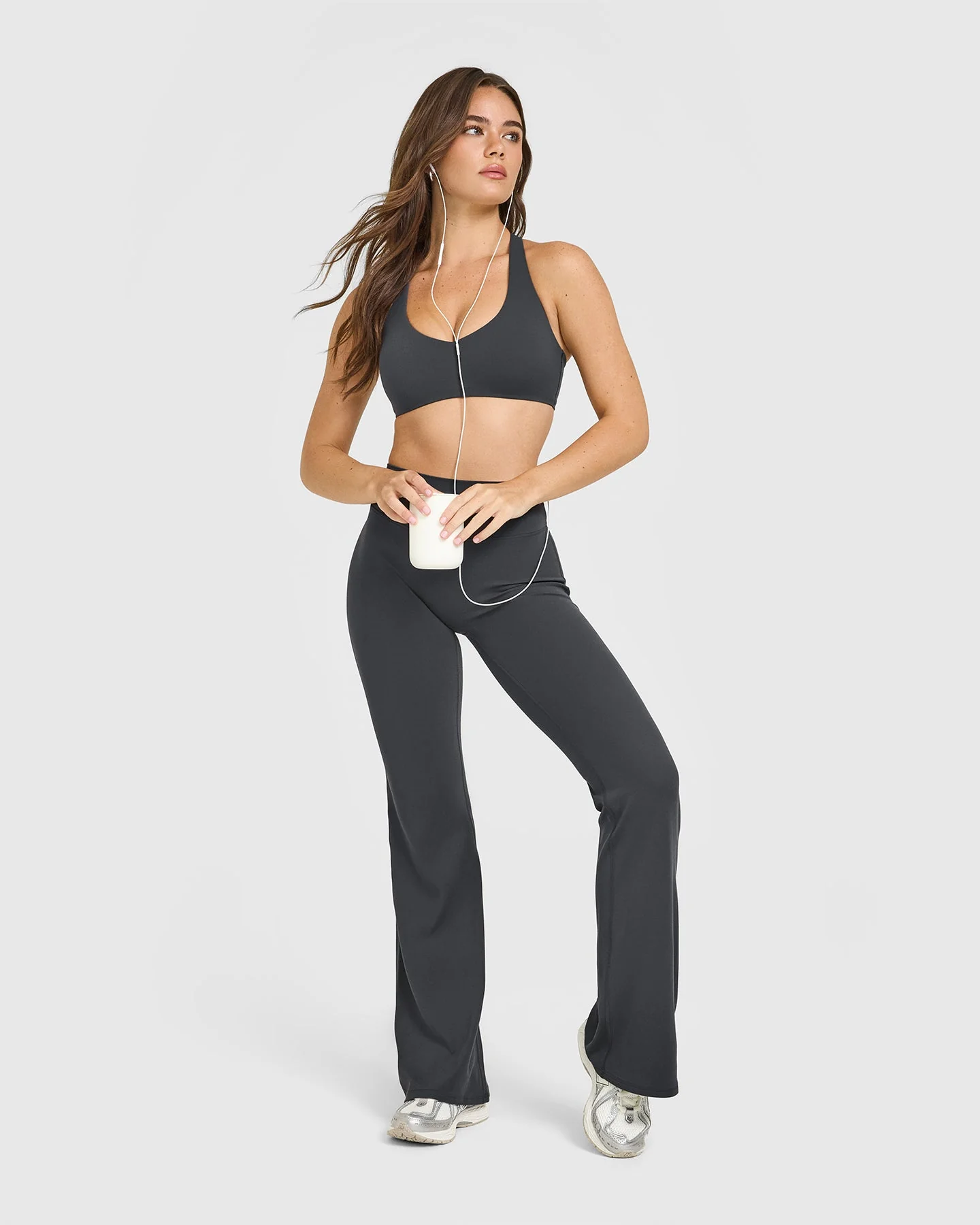 SoftMotion™ Bralette with White Logo | Coal - Image 3