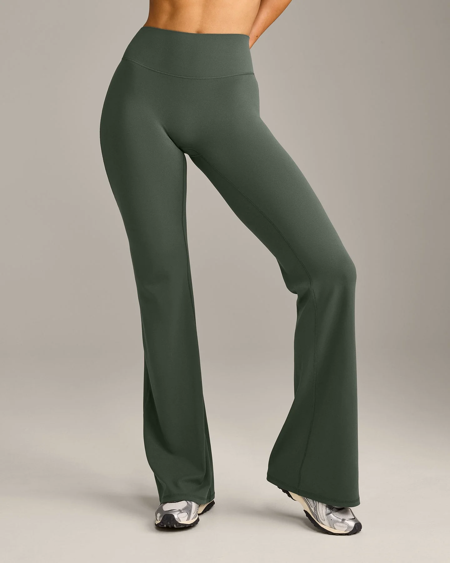 SoftMotion™ Flared Bottoms with Grey Logo | Dark Khaki - Image 2