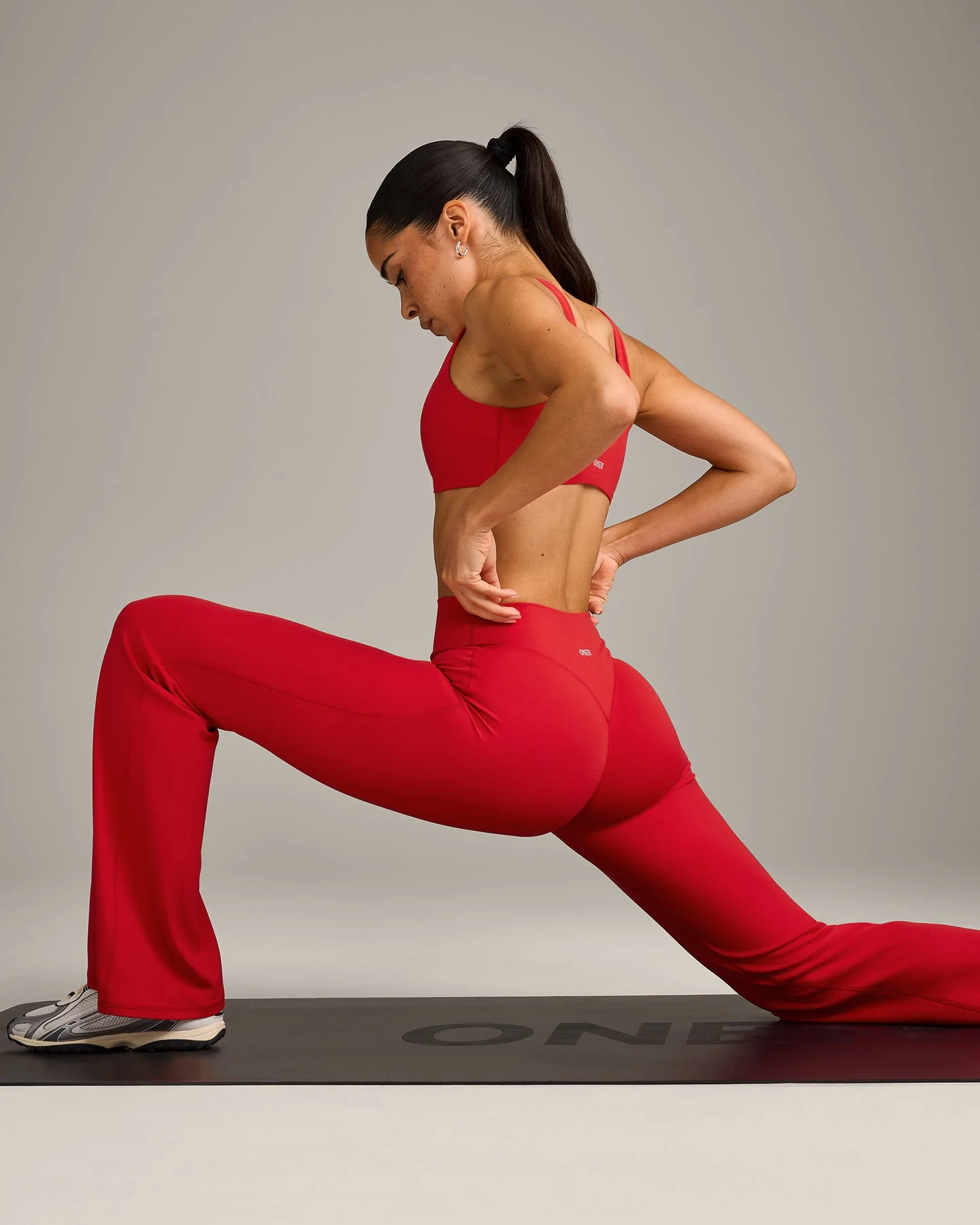 SoftMotion™ Flared Bottoms with Grey Logo | Fiery Red - Image 6