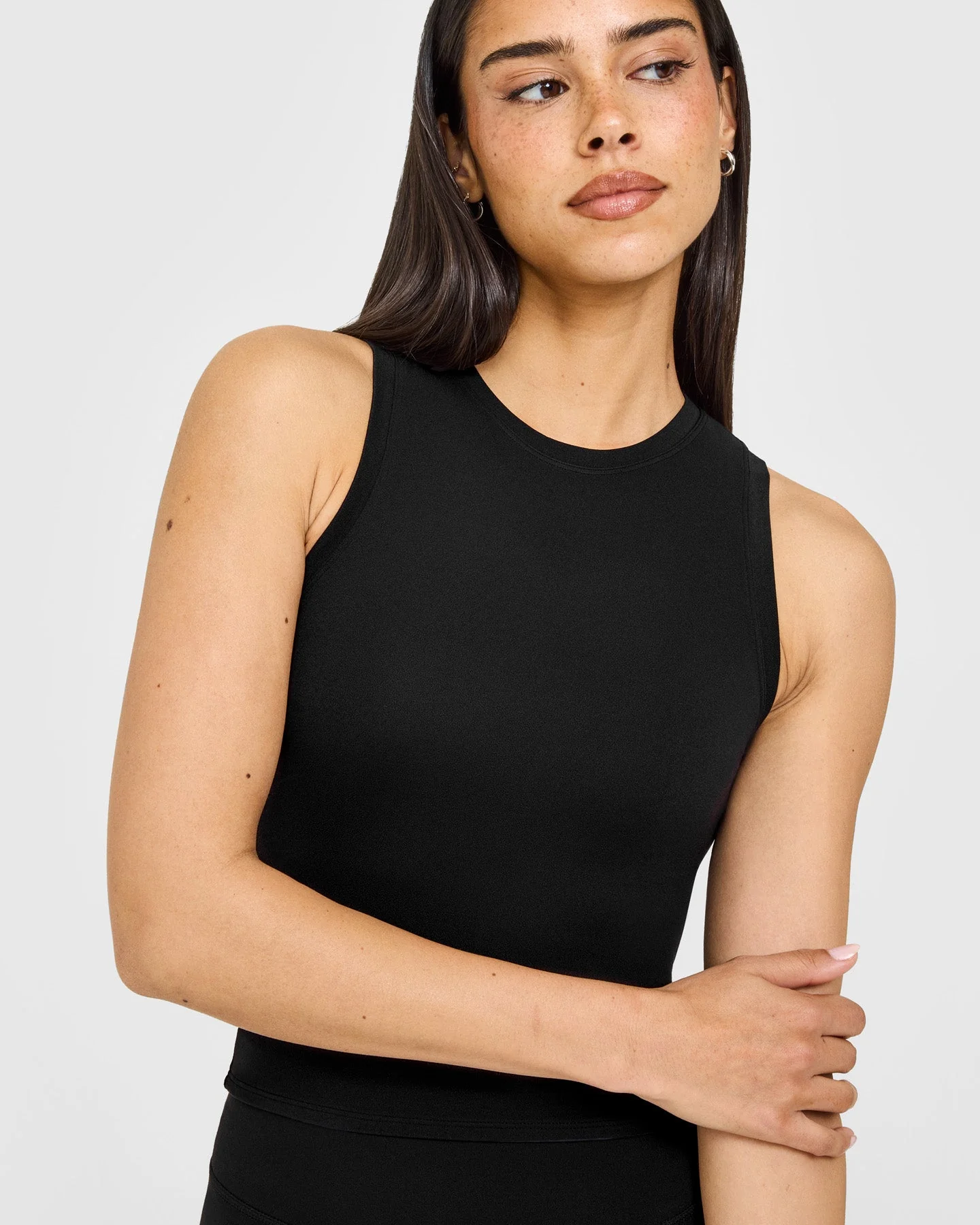 SoftMotion™ High Neck Mid Vest with White Logo | Black - Image 5