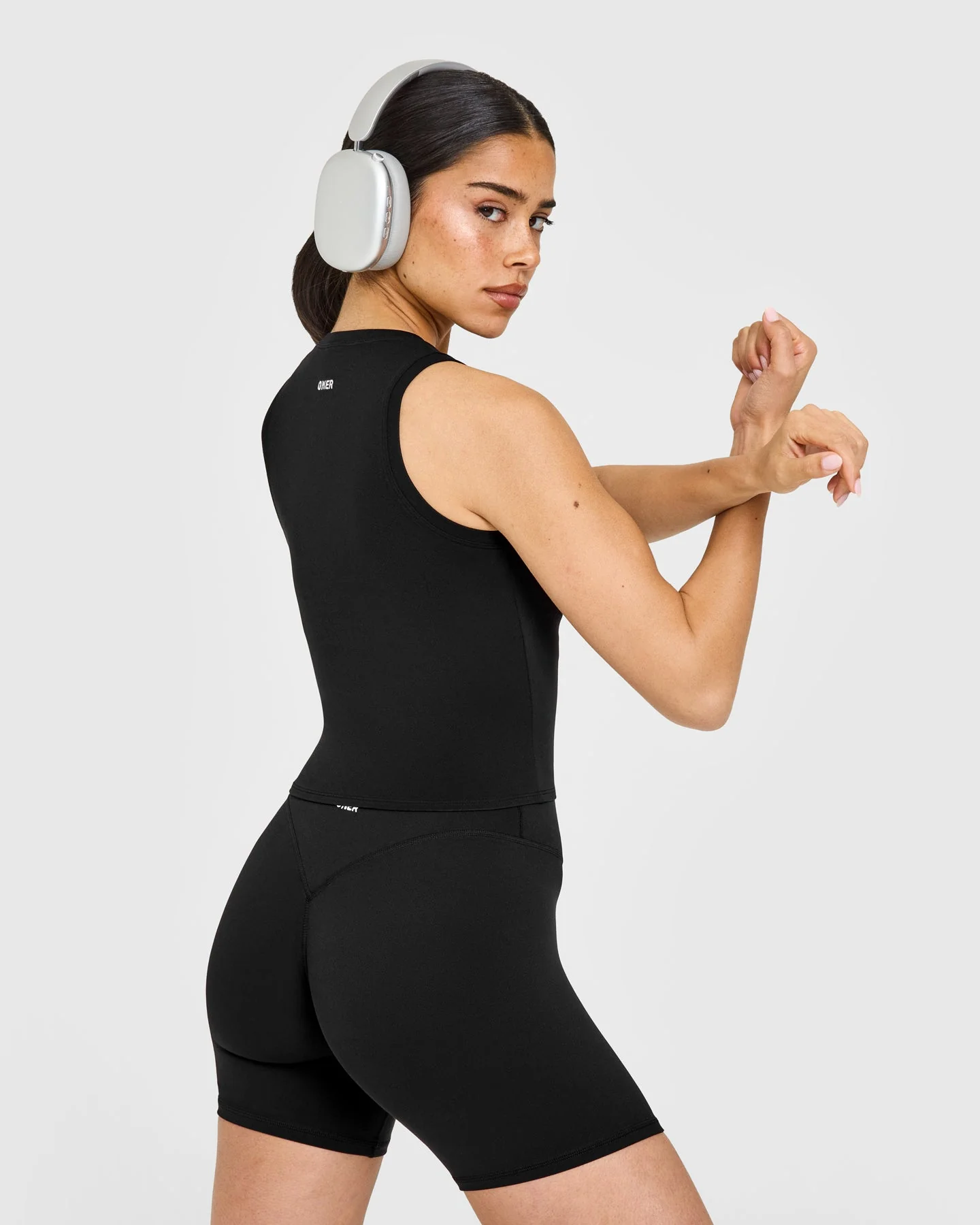SoftMotion™ High Neck Mid Vest with White Logo | Black - Image 6
