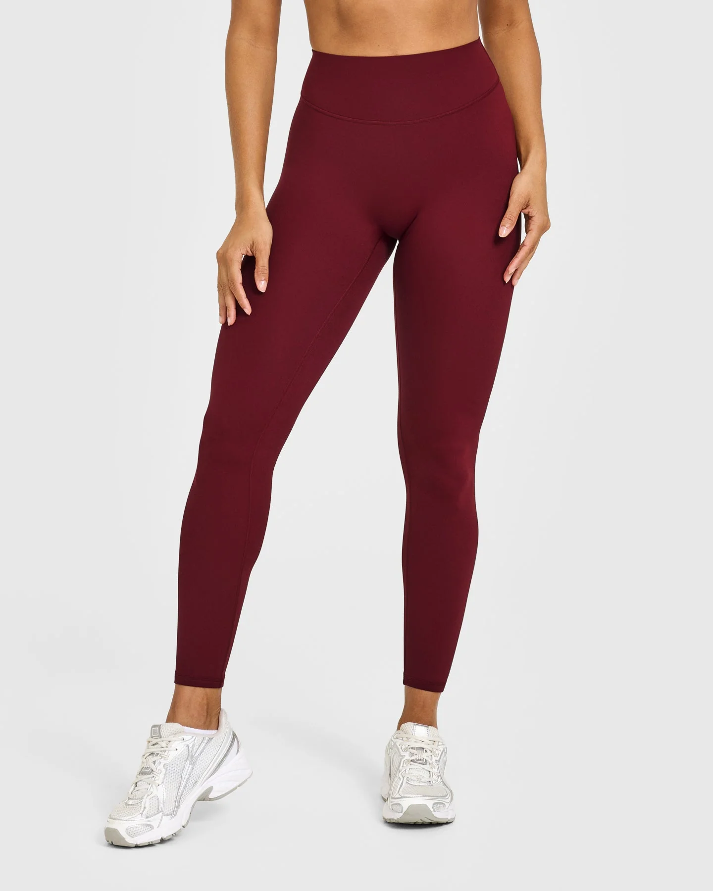 SoftMotion™ High Waisted Leggings with White Logo | Light Rosewood - Image 6