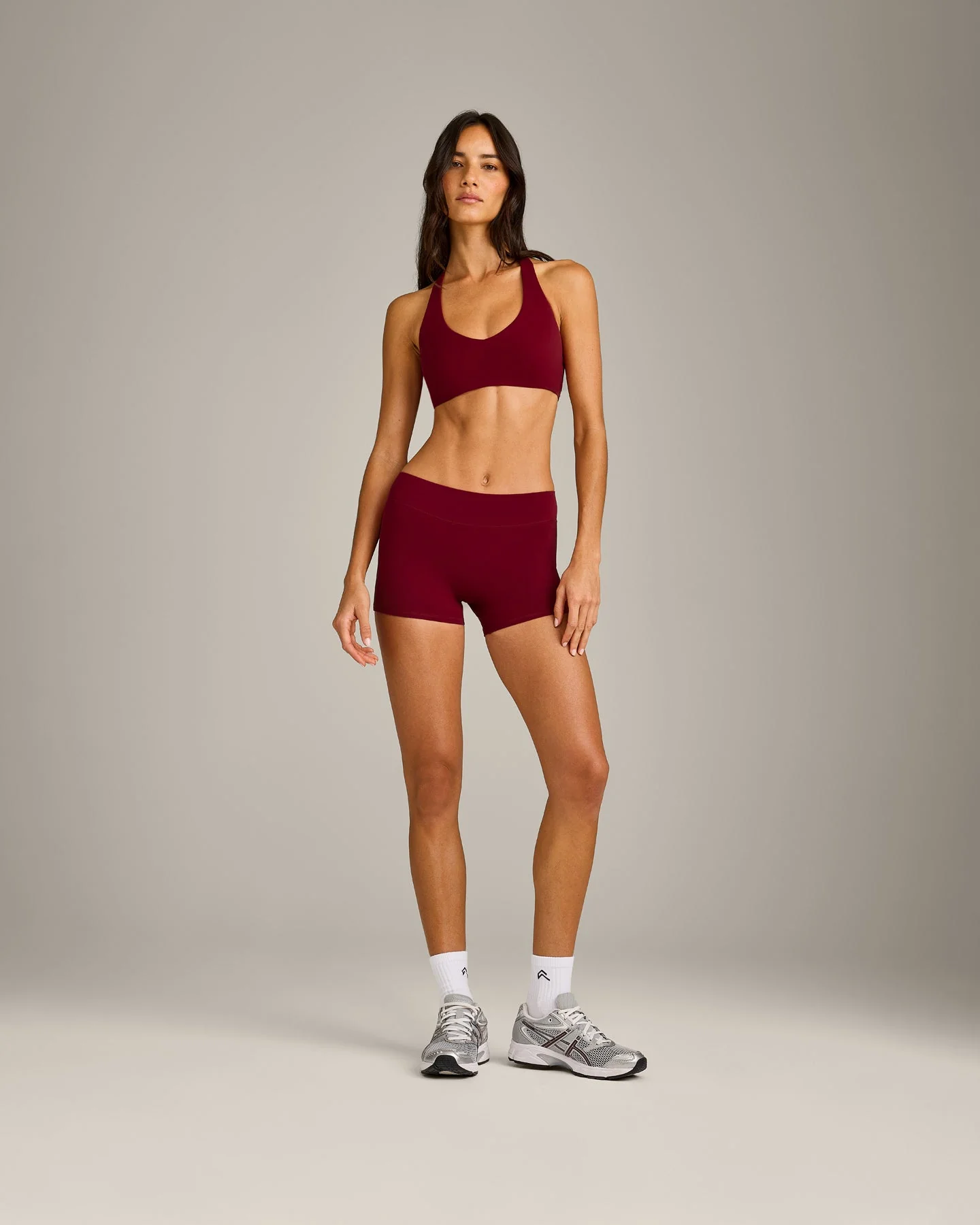SoftMotion™ Mid Rise Shorts 4" New Branding | Ruby Red - Image 2