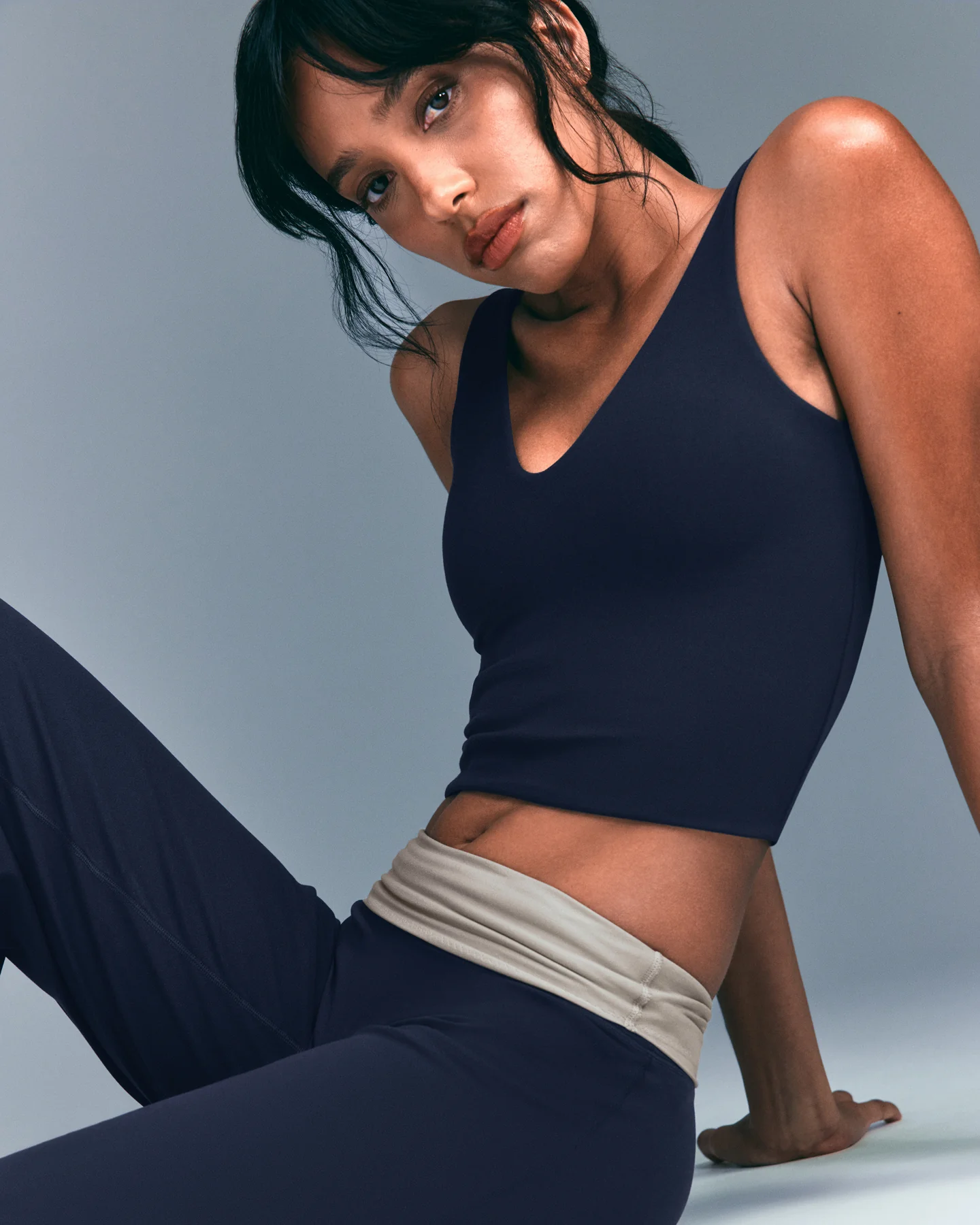 SoftMotion™ Scoop Neck Vest with Grey Logo | True Blue - Image 2