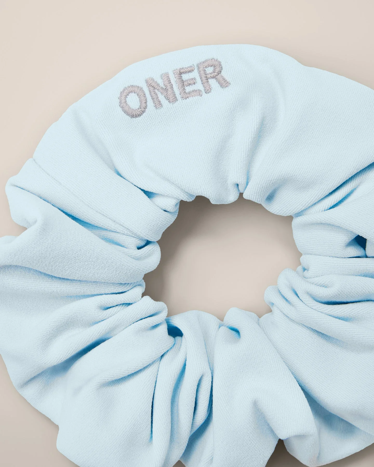 SoftMotion™ Scrunchie with Grey Logo | Cloud Blue - Image 5