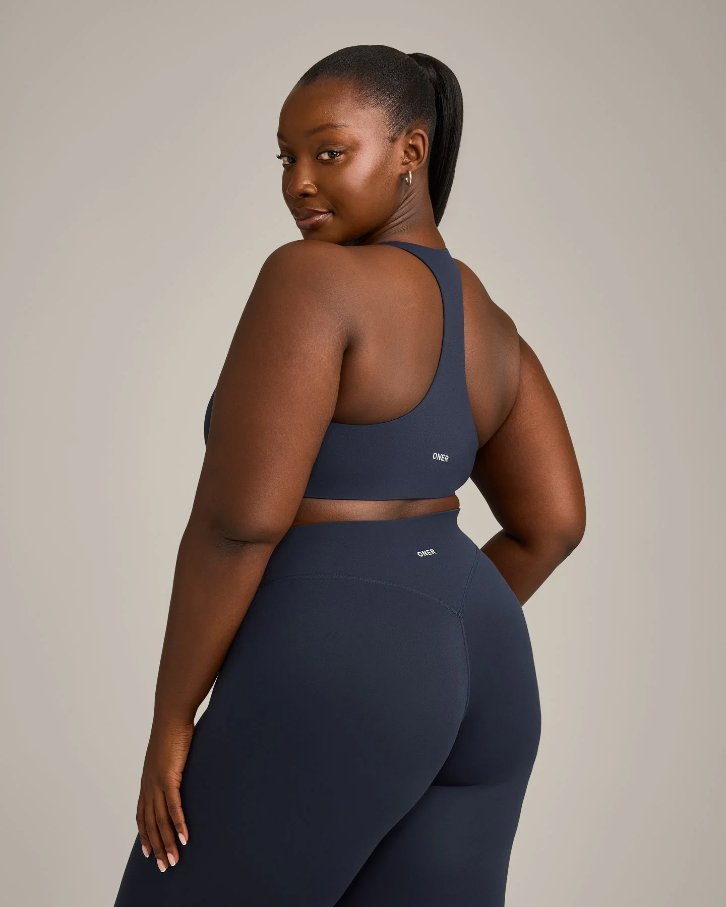 SoftMotion™ Sports Bra with Grey Logo | True Blue - Image 5