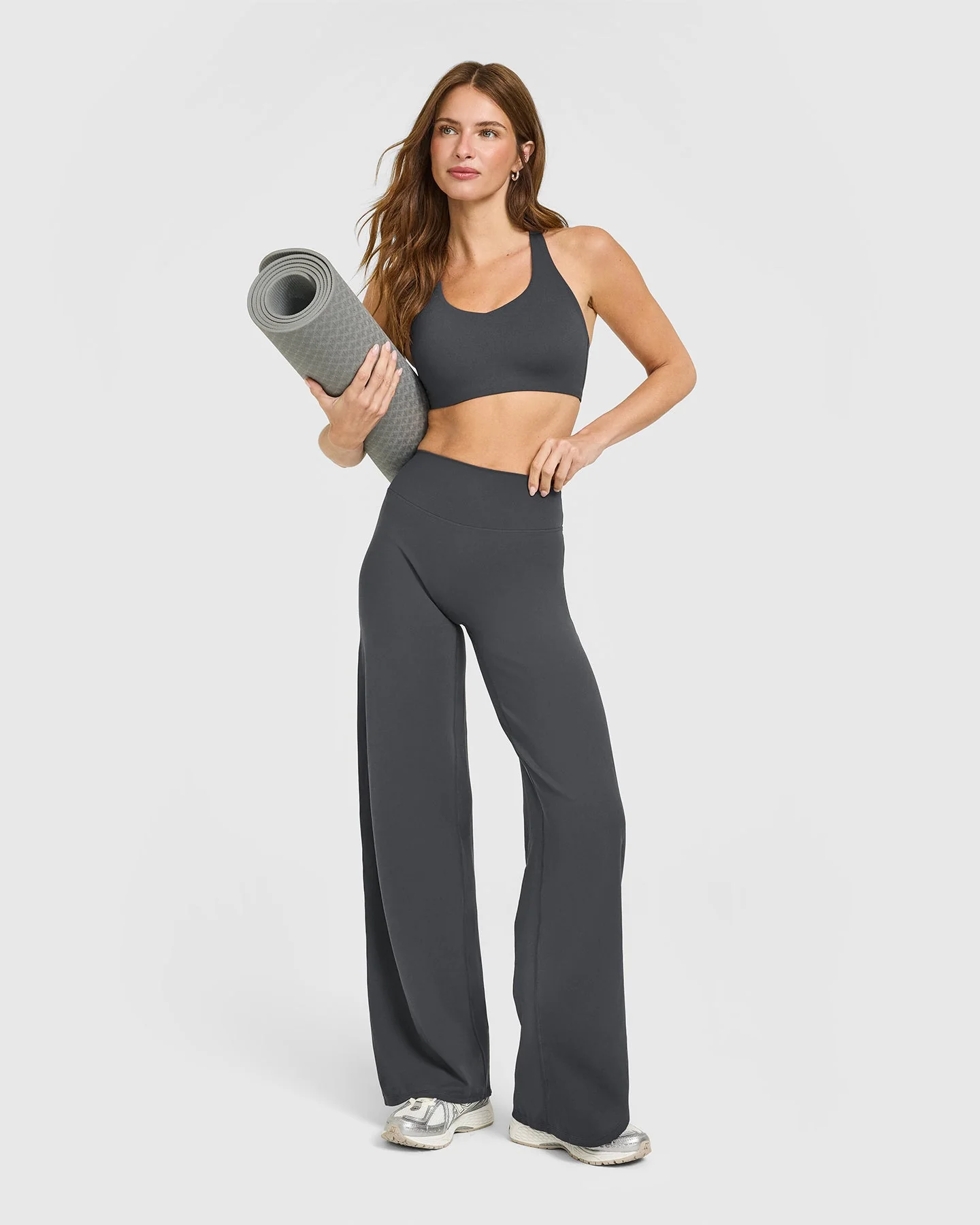 SoftMotion™ Sports Bra with White Logo | Coal - Image 3