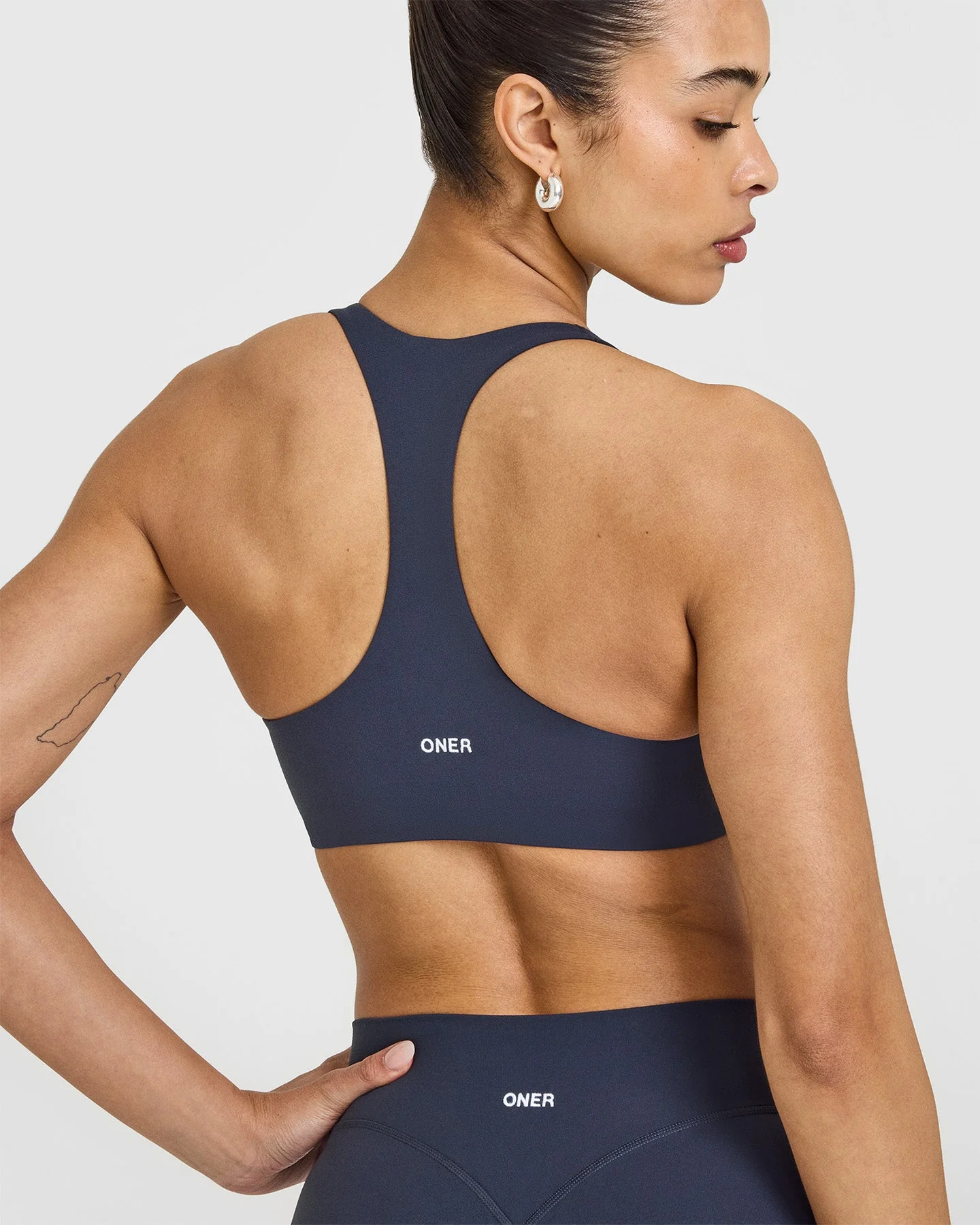 SoftMotion™ Sports Bra with White Logo | True Blue - Image 4