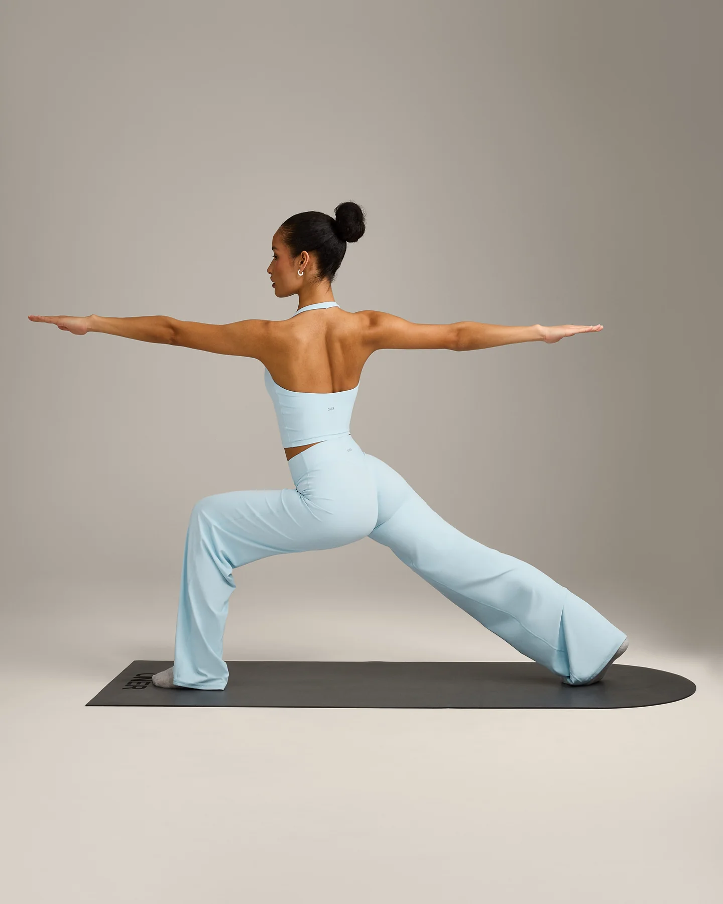 SoftMotion™ Straight Leg Bottoms with Grey Logo | Cloud Blue - Image 5