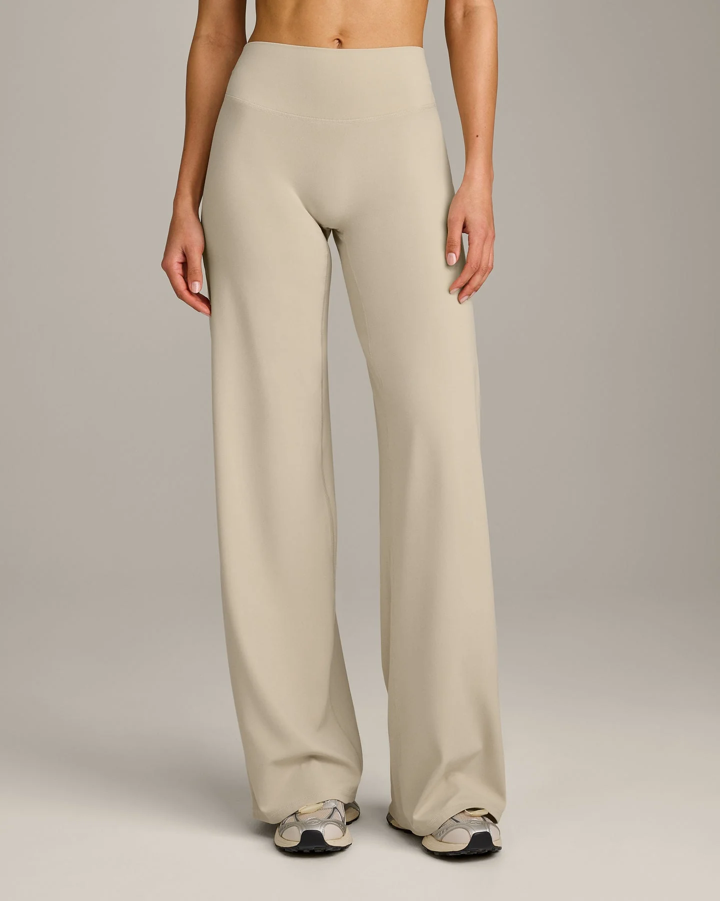 SoftMotion™ Straight Leg Bottoms with Grey Logo | Oatmeal - Image 4