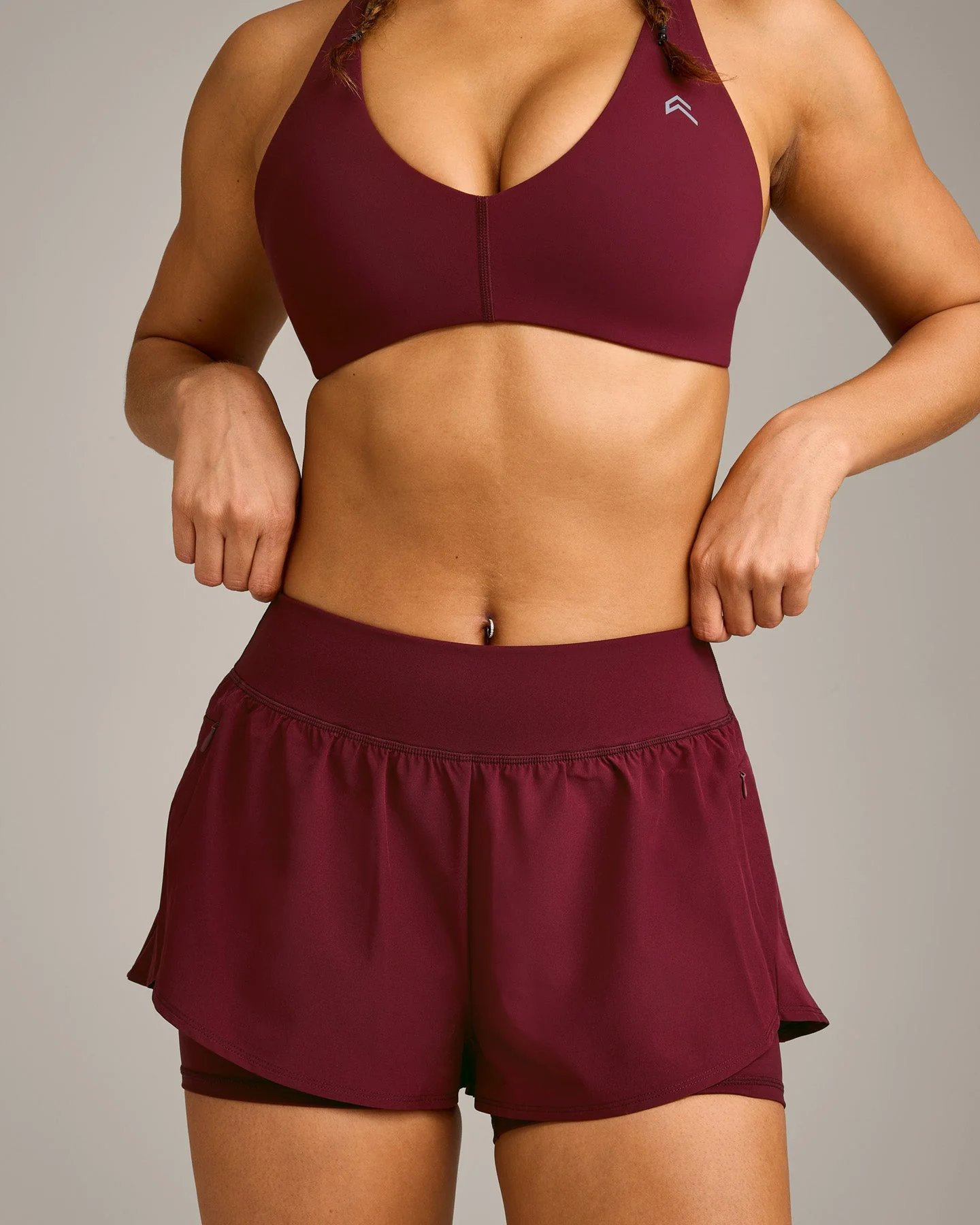 UnifiedMove™ Double Layer Shorts 5" with Reflective Logo | Rosewood - Image 5