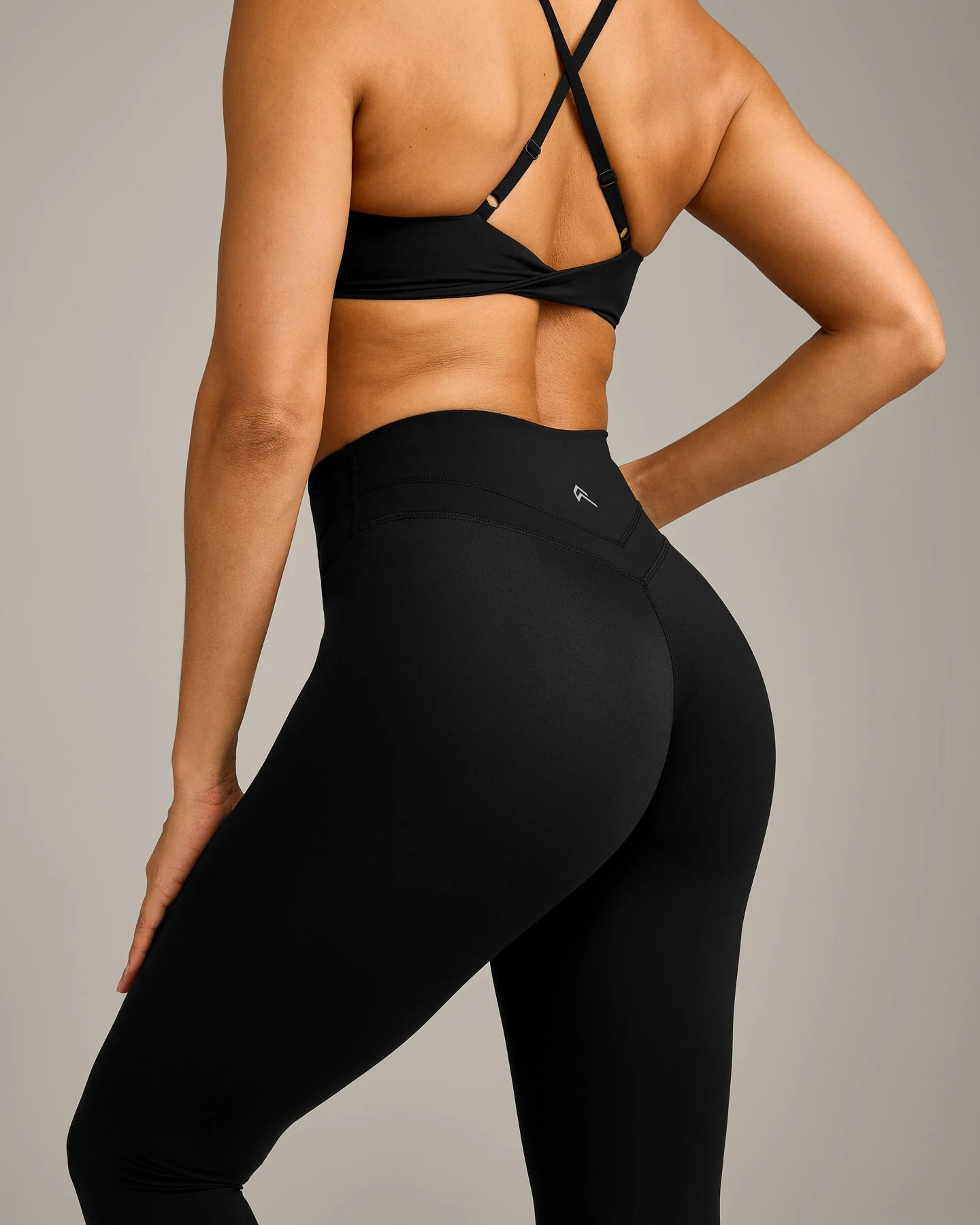 UnifiedMove™ High Waisted Leggings with Reflective Logo | Black - Image 4