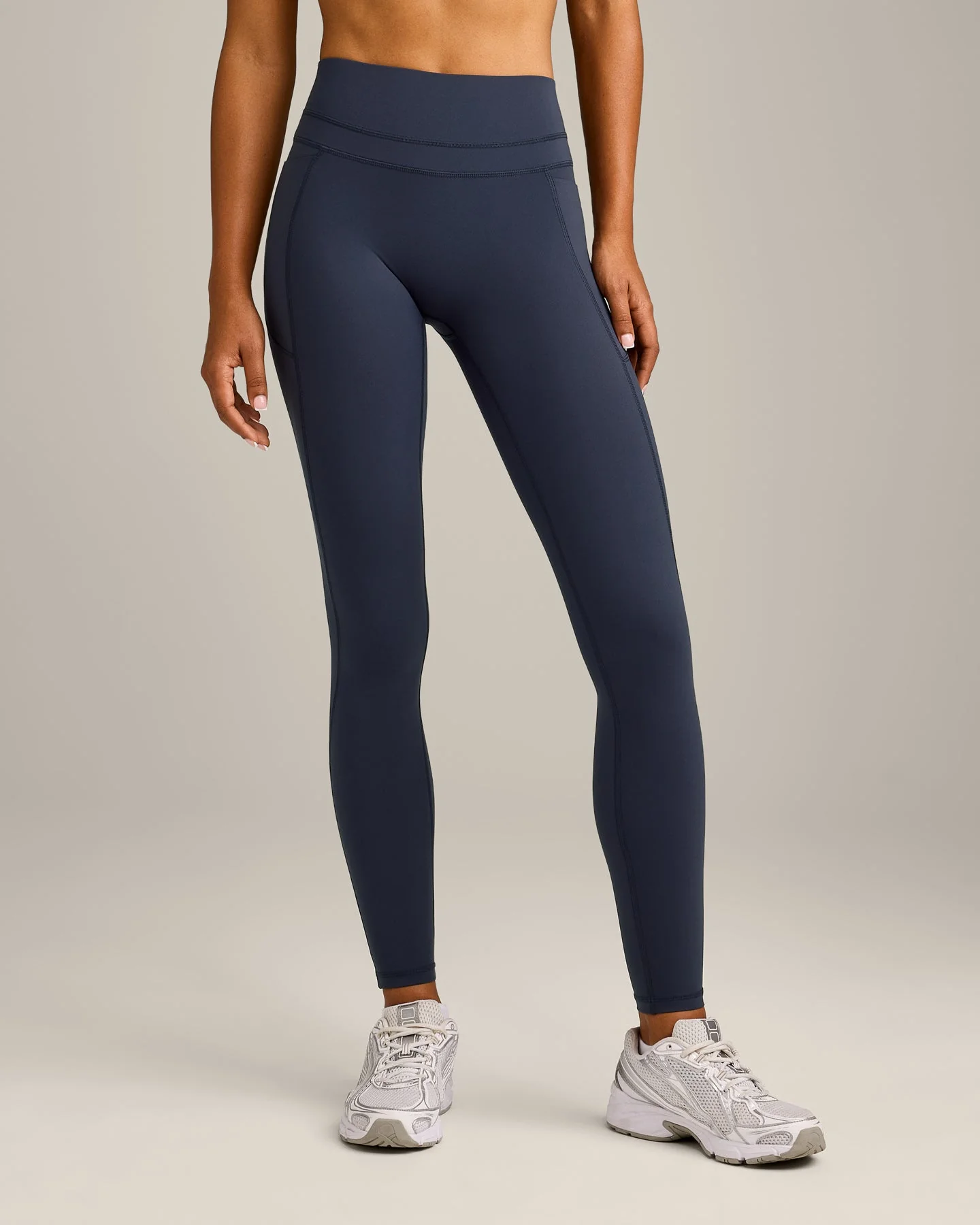 UnifiedMove™ High Waisted Pocket Leggings with Reflective Logo | True Blue - Image 2